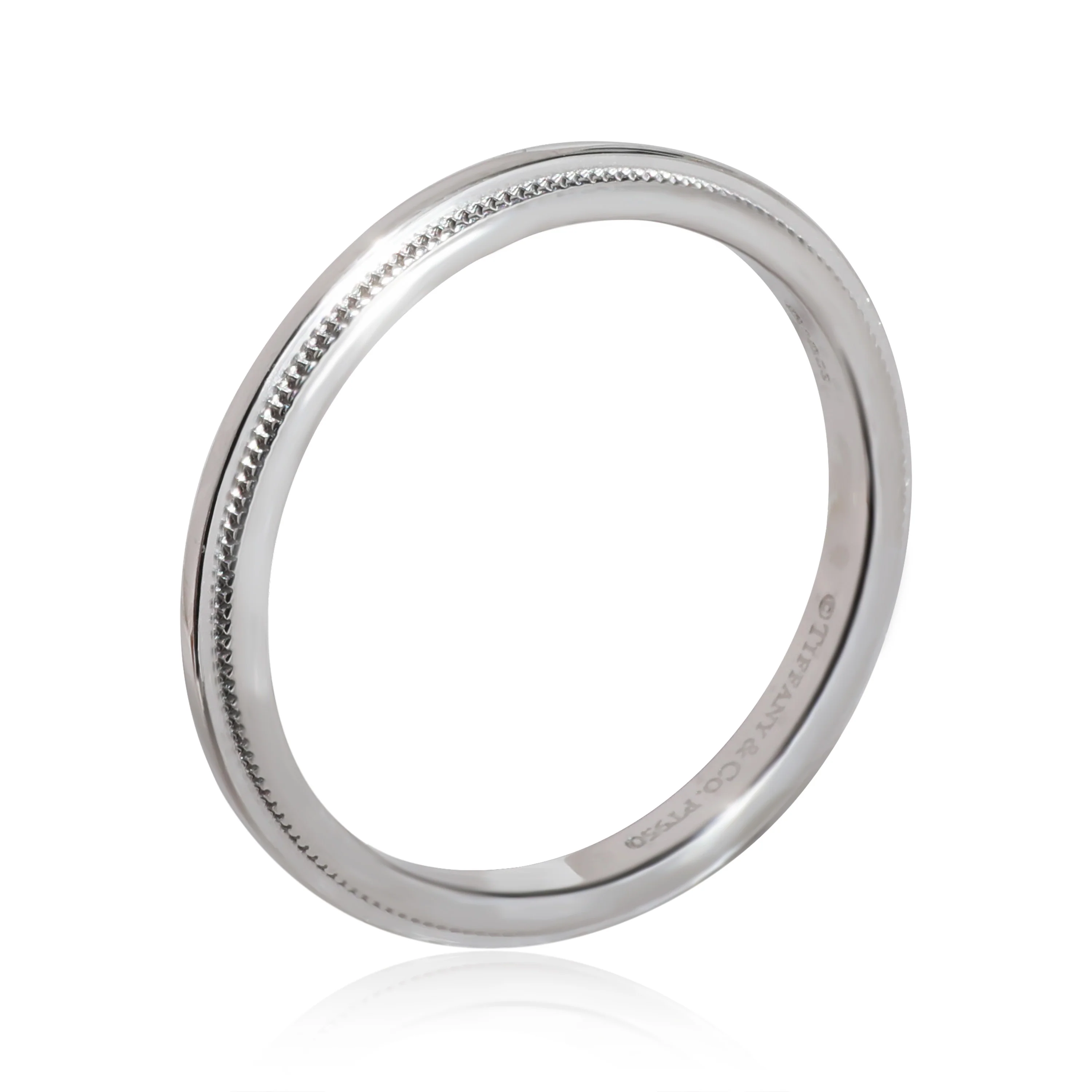 Together Milgrain Wedding Band in Platinum - Image 2