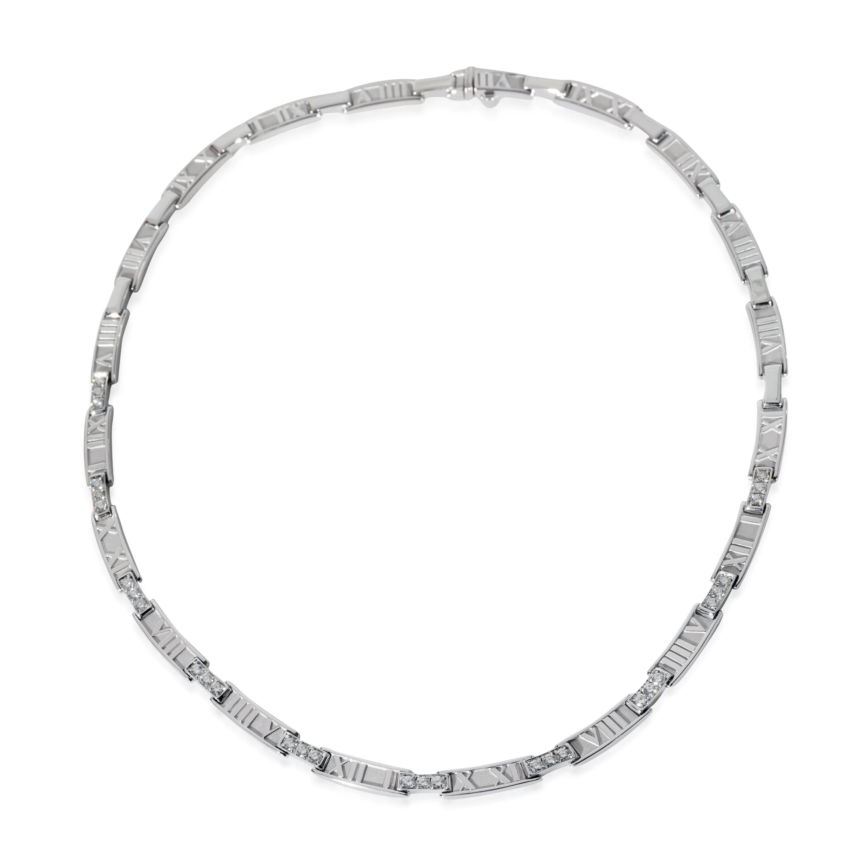 Tiffany & Co. Atlas Diamond Collar Necklace in 18k White Gold 1.5 CTW - Image 2