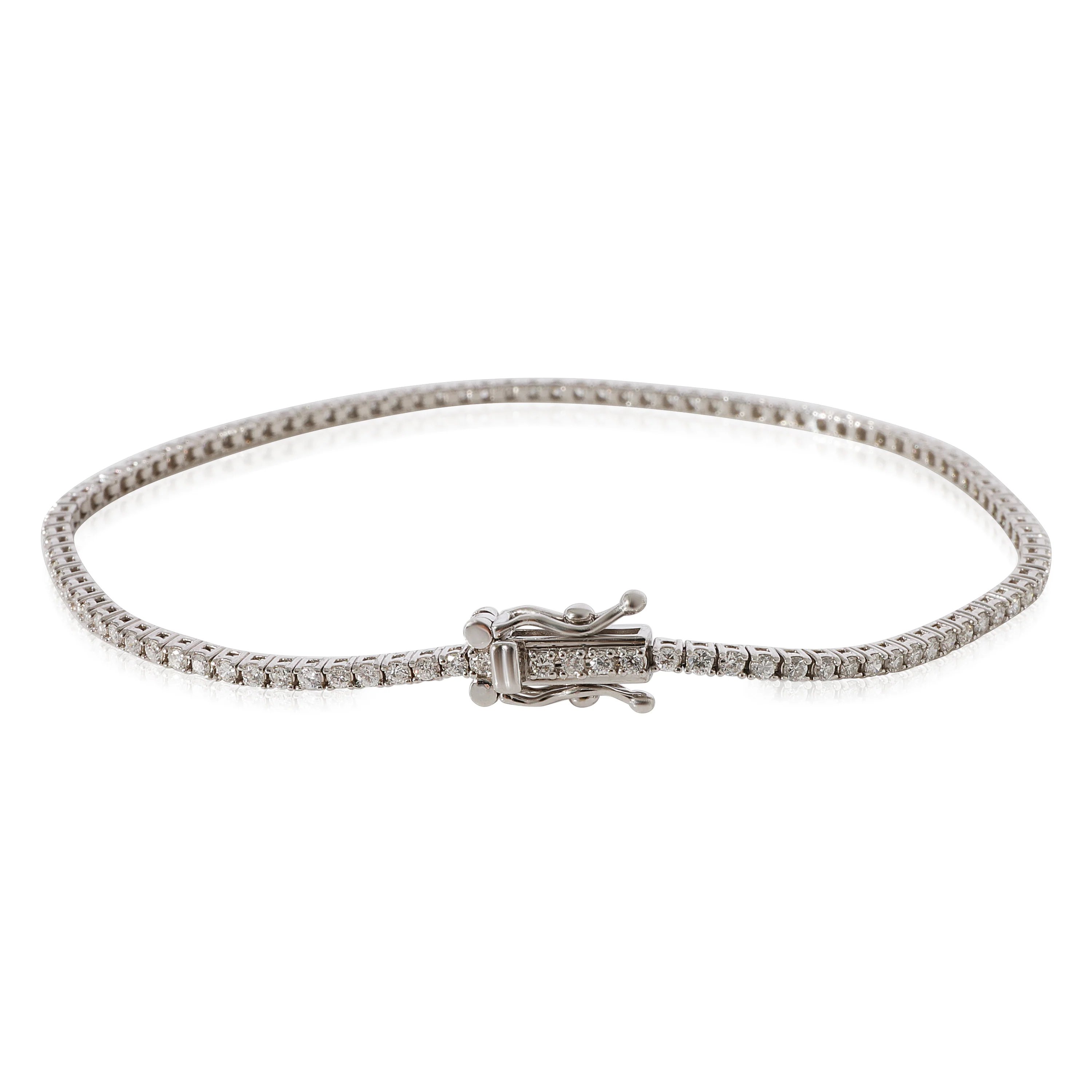 Diamond Micro Tennis Bracelet in 14k White Gold 1.00 CTW - Image 2