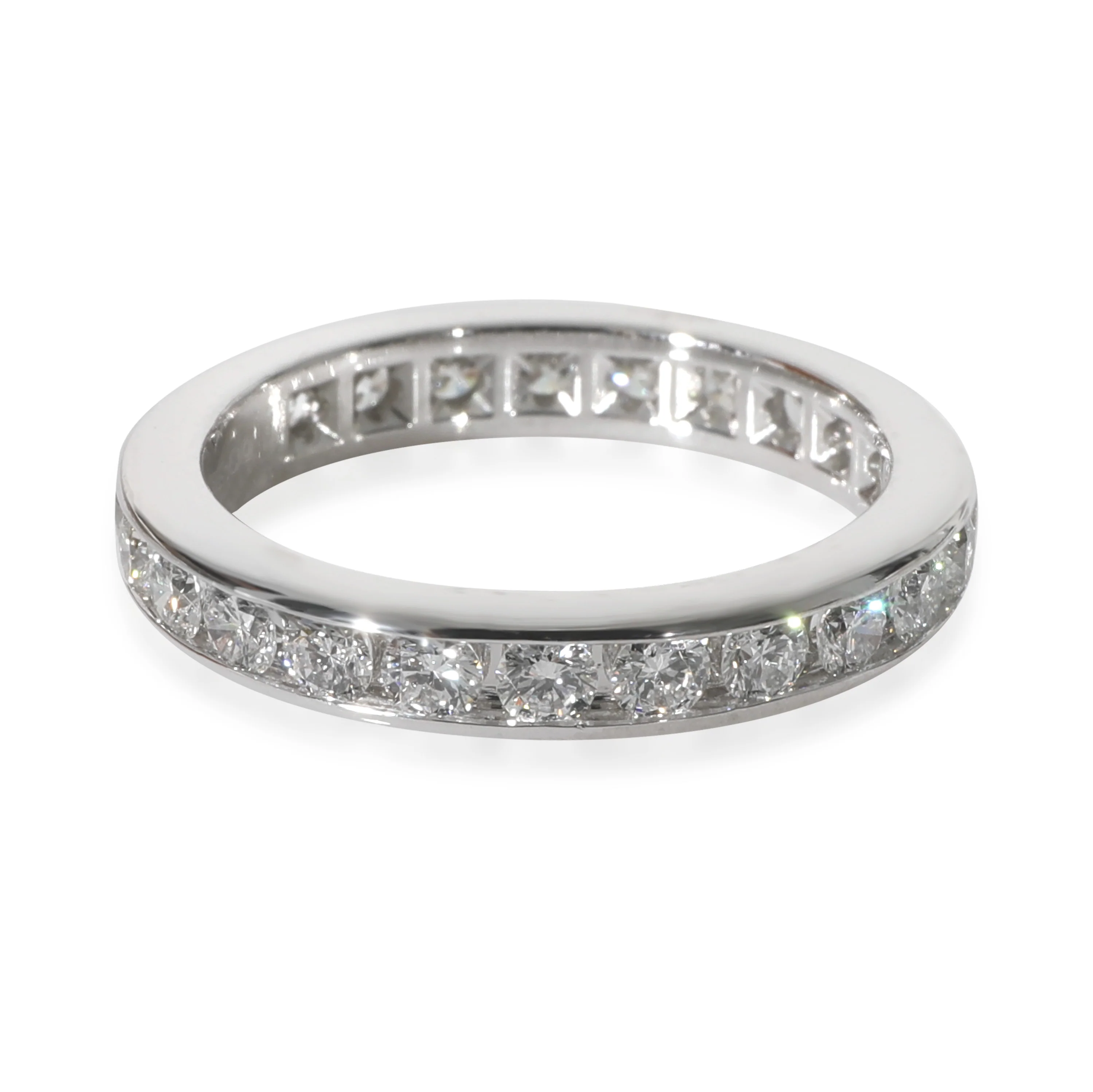 Channel Set Diamond Eternity Band in Platinum 1.00 CTW - Image 3
