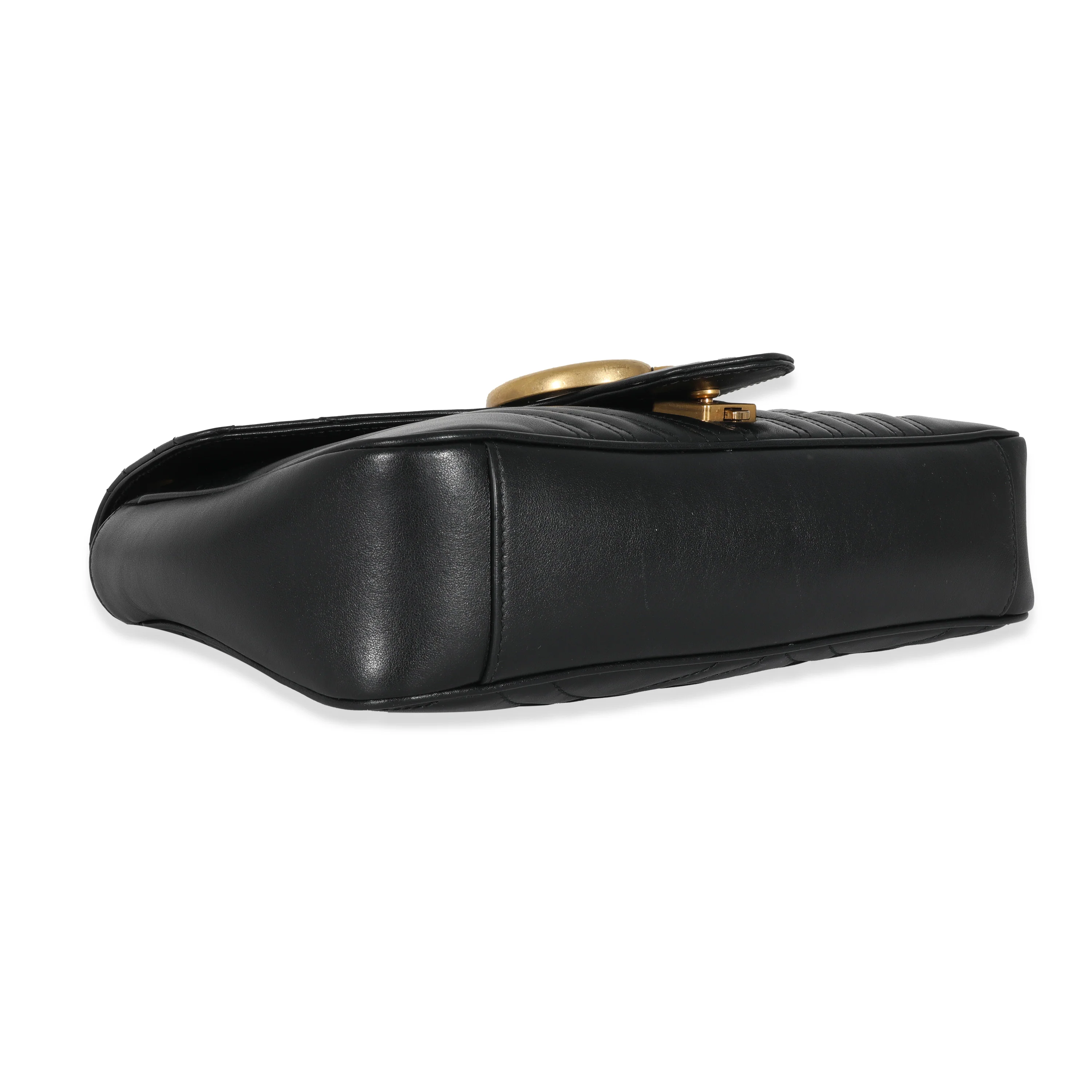 Gucci Black Matelassé Medium GG Marmont Bag - Image 6