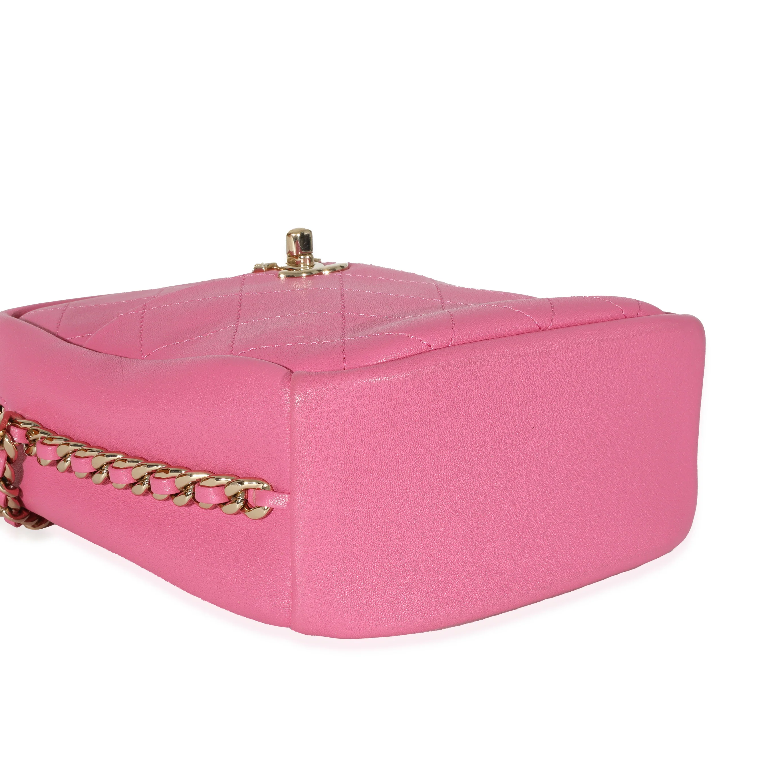 Chanel Pink Goatskin Casual Trip North South Camera Case - Image 6
