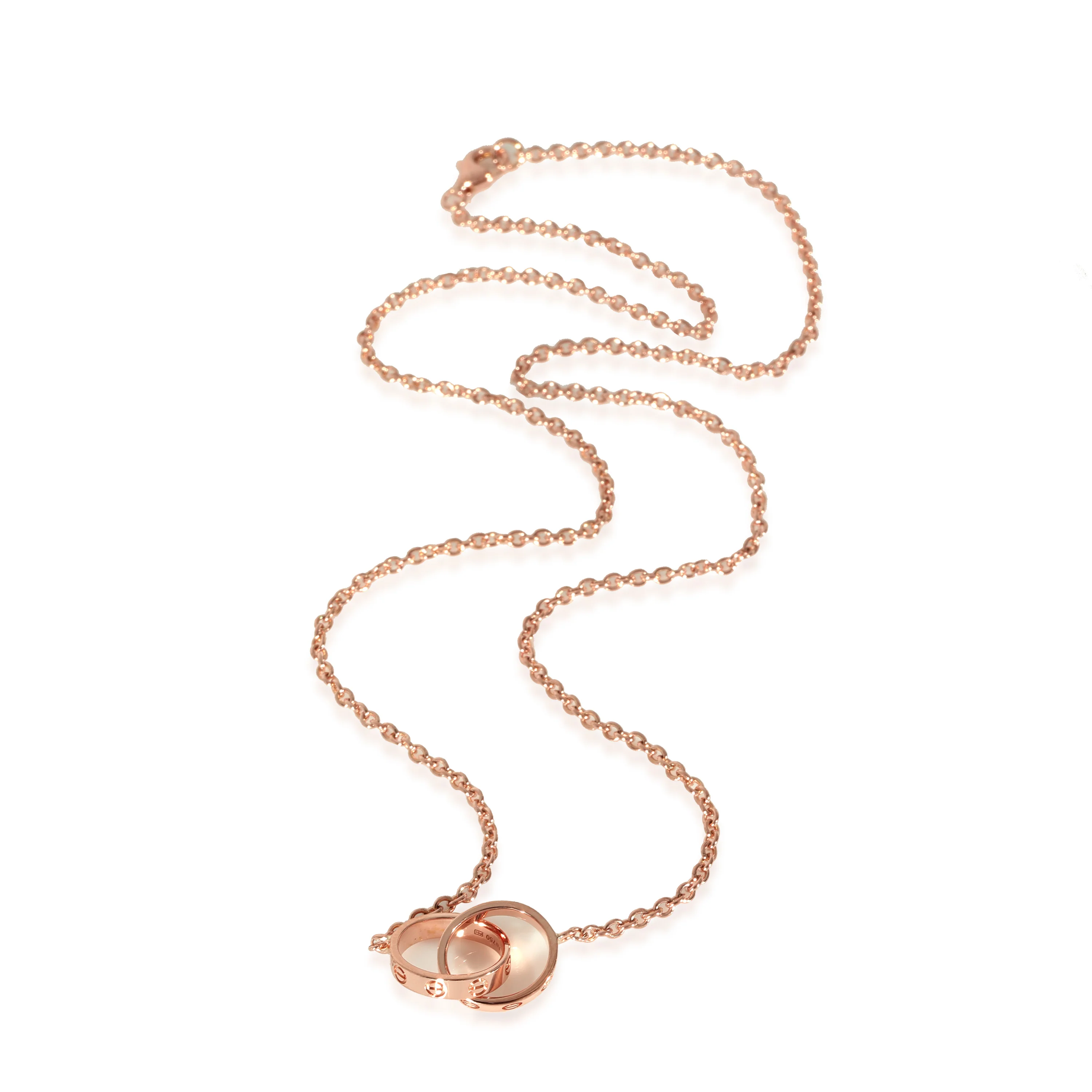 Cartier Love Interlocking Circle Necklace in 18k Rose Gold - Image 2