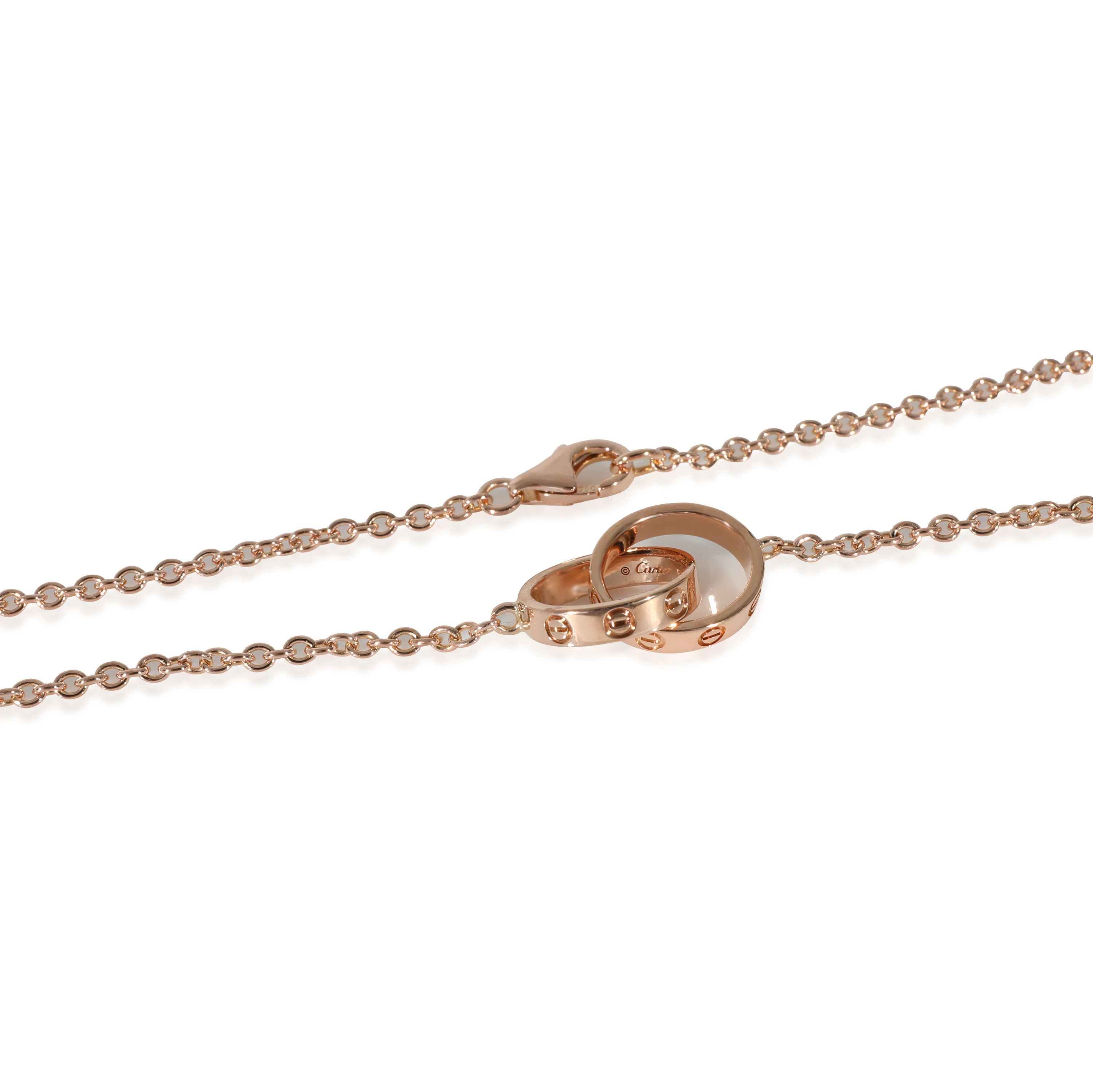 Cartier Love Interlocking Circle Necklace in 18k Rose Gold - Image 3