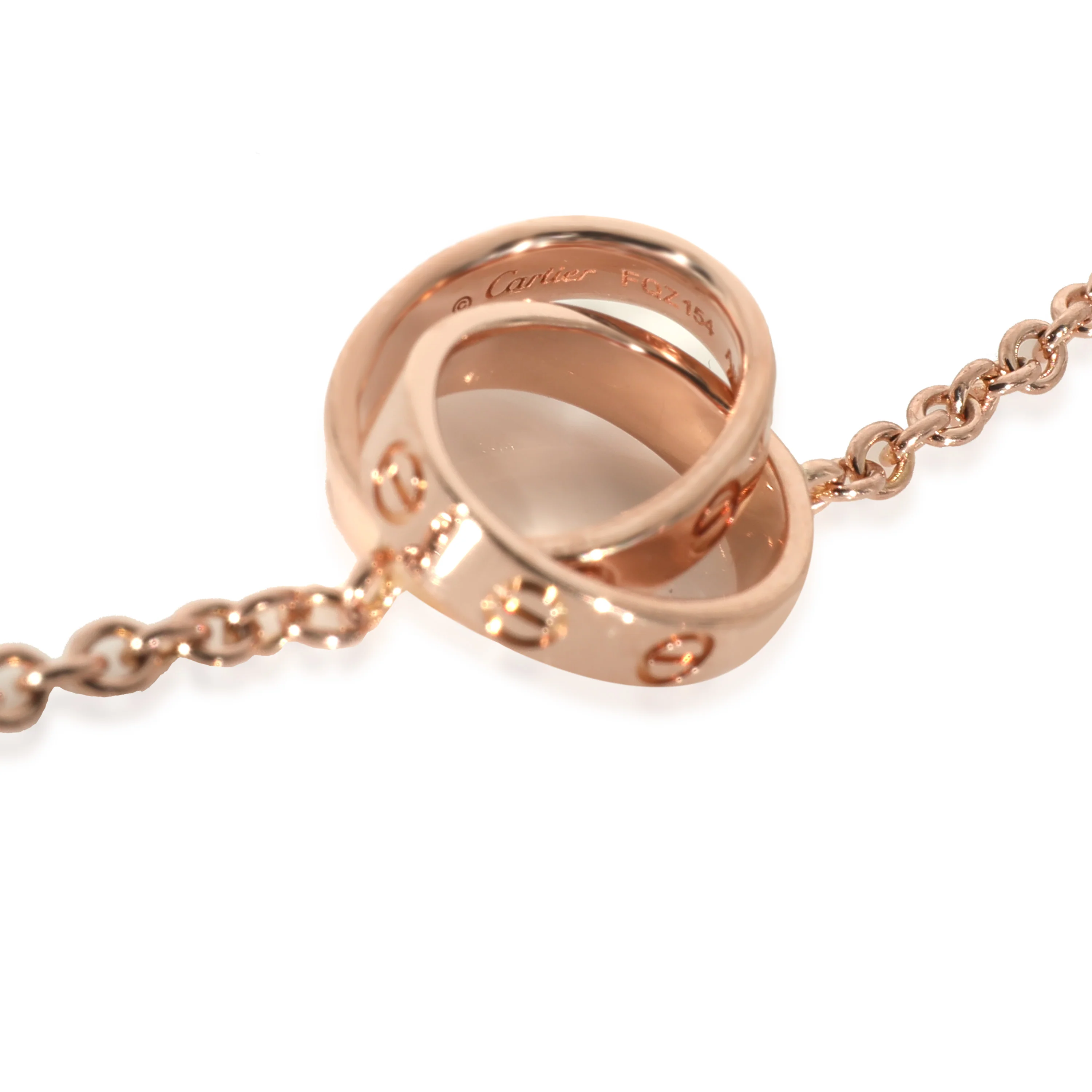 Cartier Love Interlocking Circle Necklace in 18k Rose Gold - Image 4
