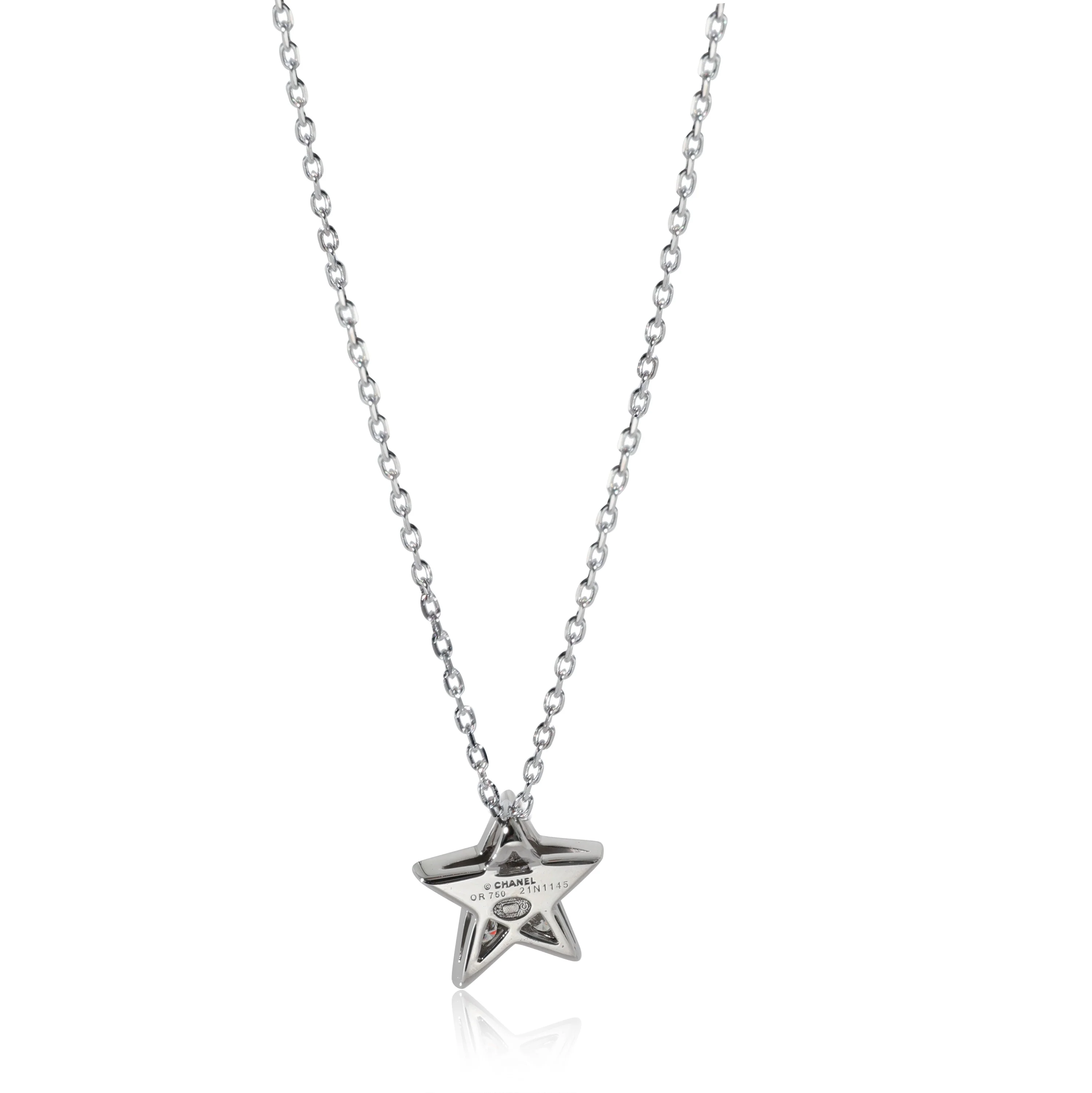 Chanel Comete Diamond Pendant Small Version in 18k White Gold 0.22 CTW - Image 3