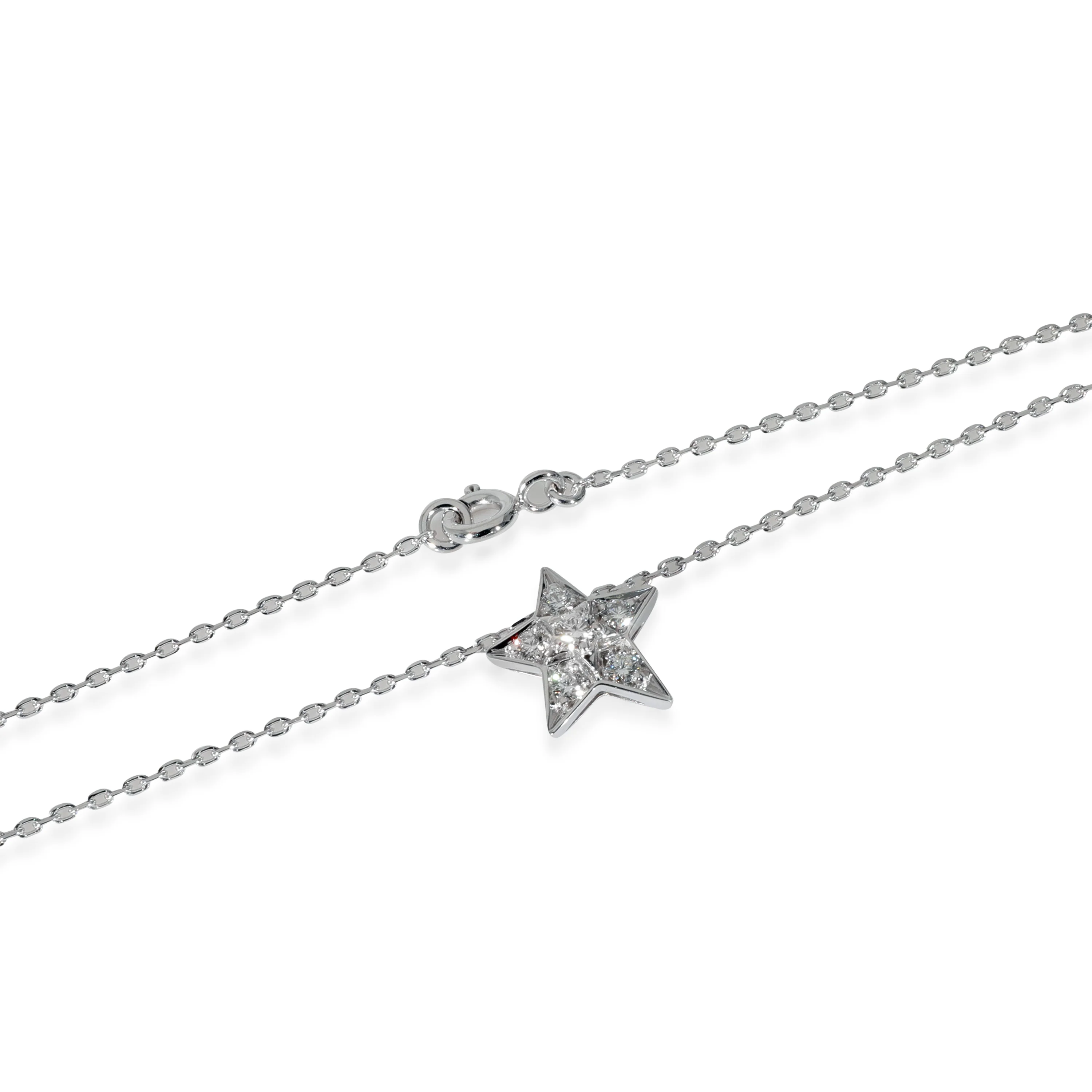 Chanel Comete Diamond Pendant Small Version in 18k White Gold 0.22 CTW - Image 4