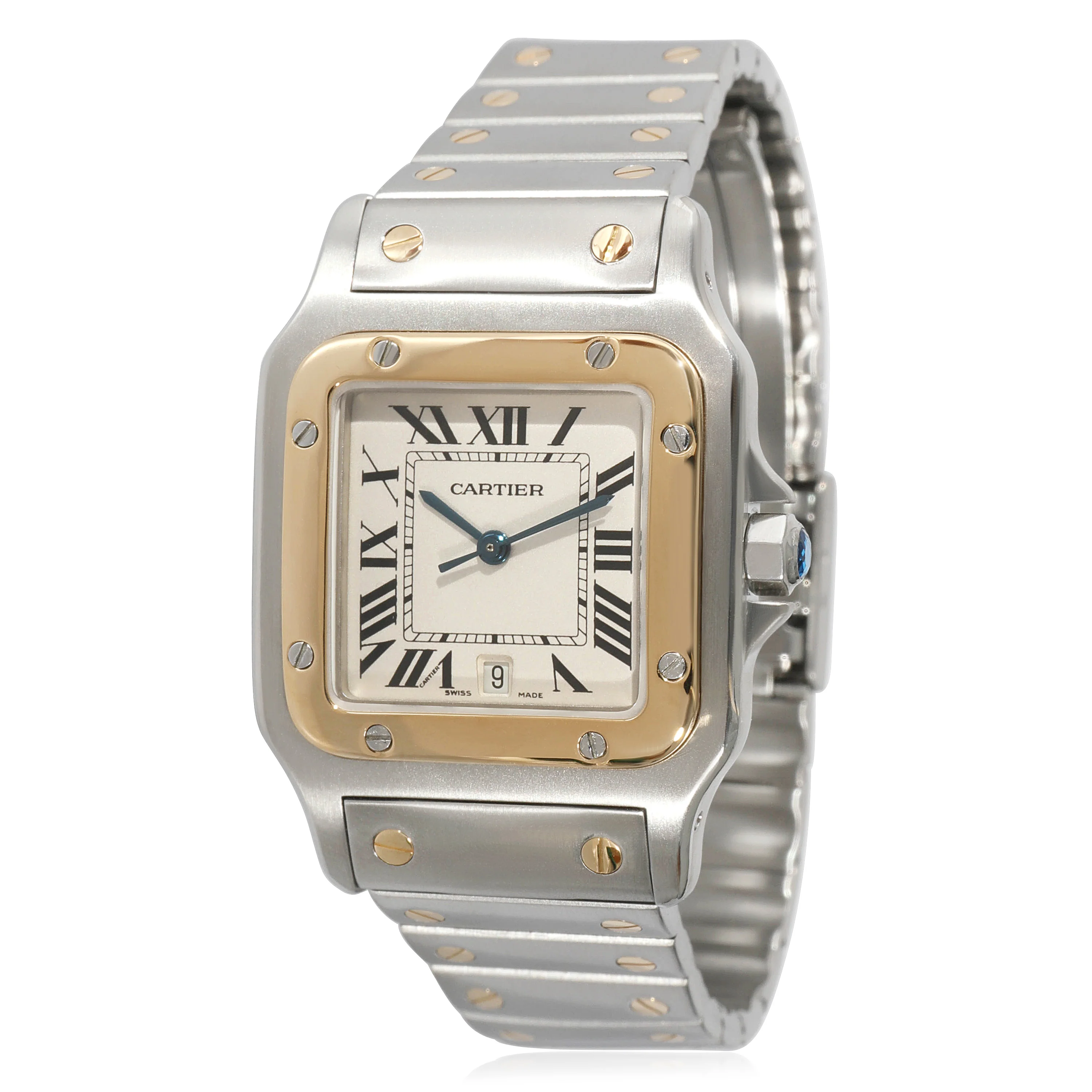 Cartier Santos de Cartier 187901 Mens Watch in 18kt Stainless Steel/Yellow Gold
