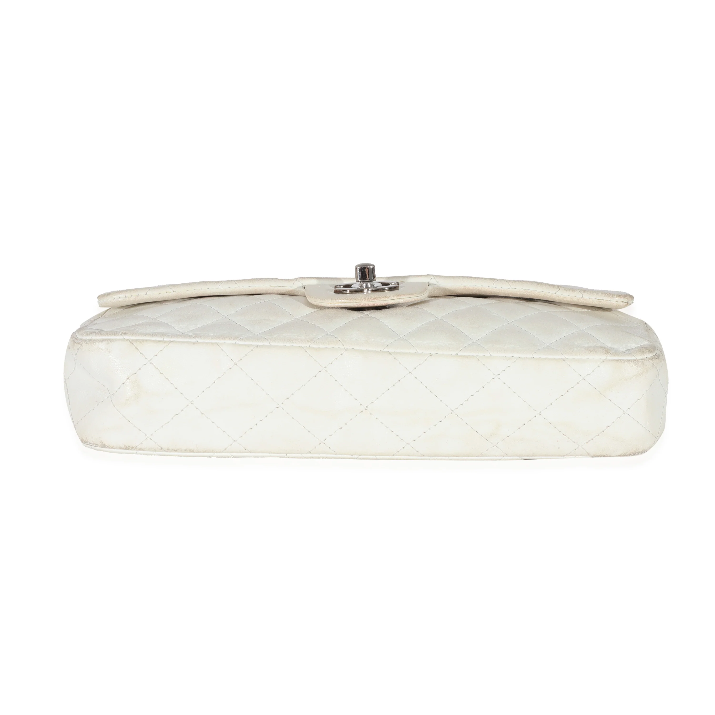 Chanel White Lambskin East West Bijoux CC Flap Bag - Image 5