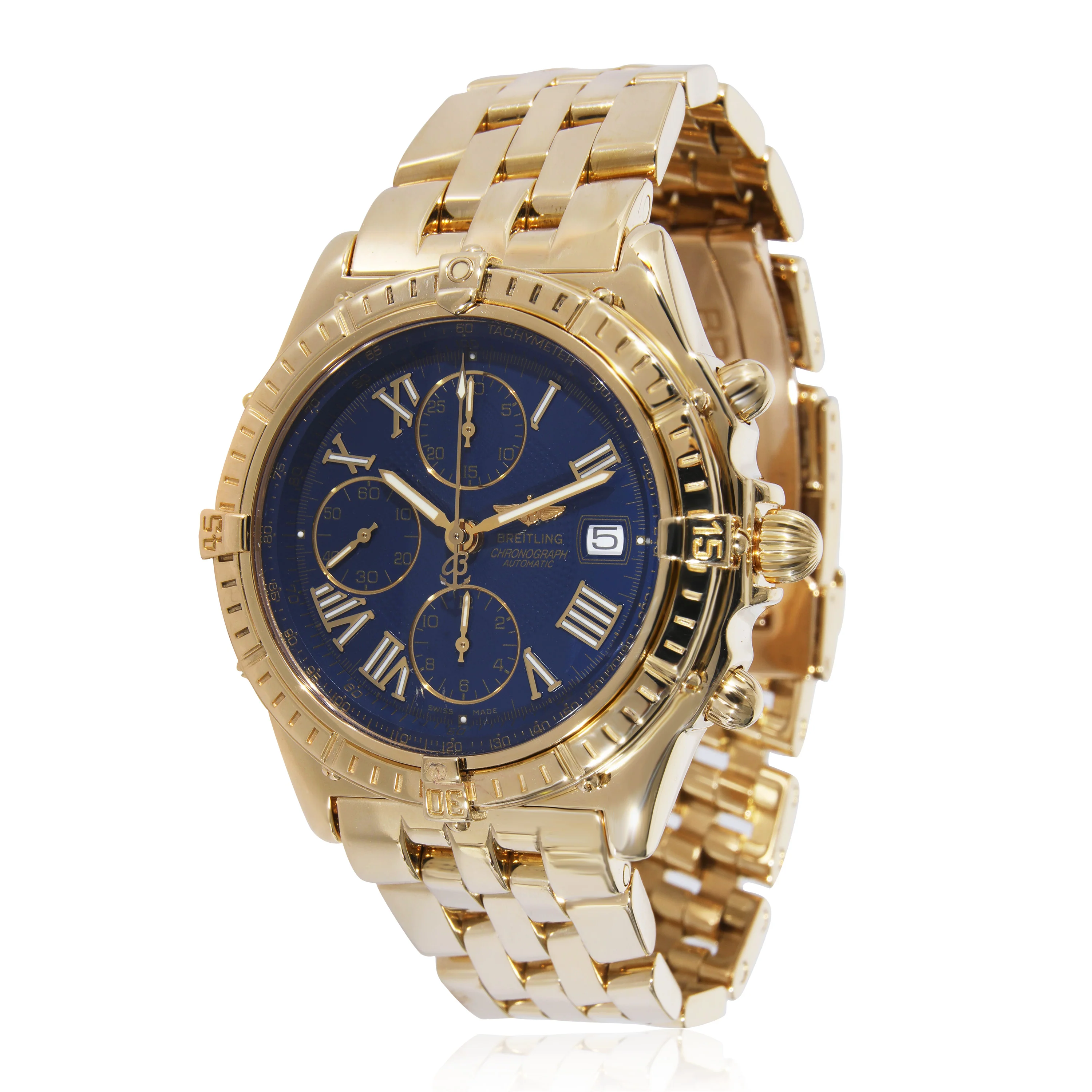 Breitling Chronomat Crosswind K13055 Men's Watch in 18kt Yellow Gold