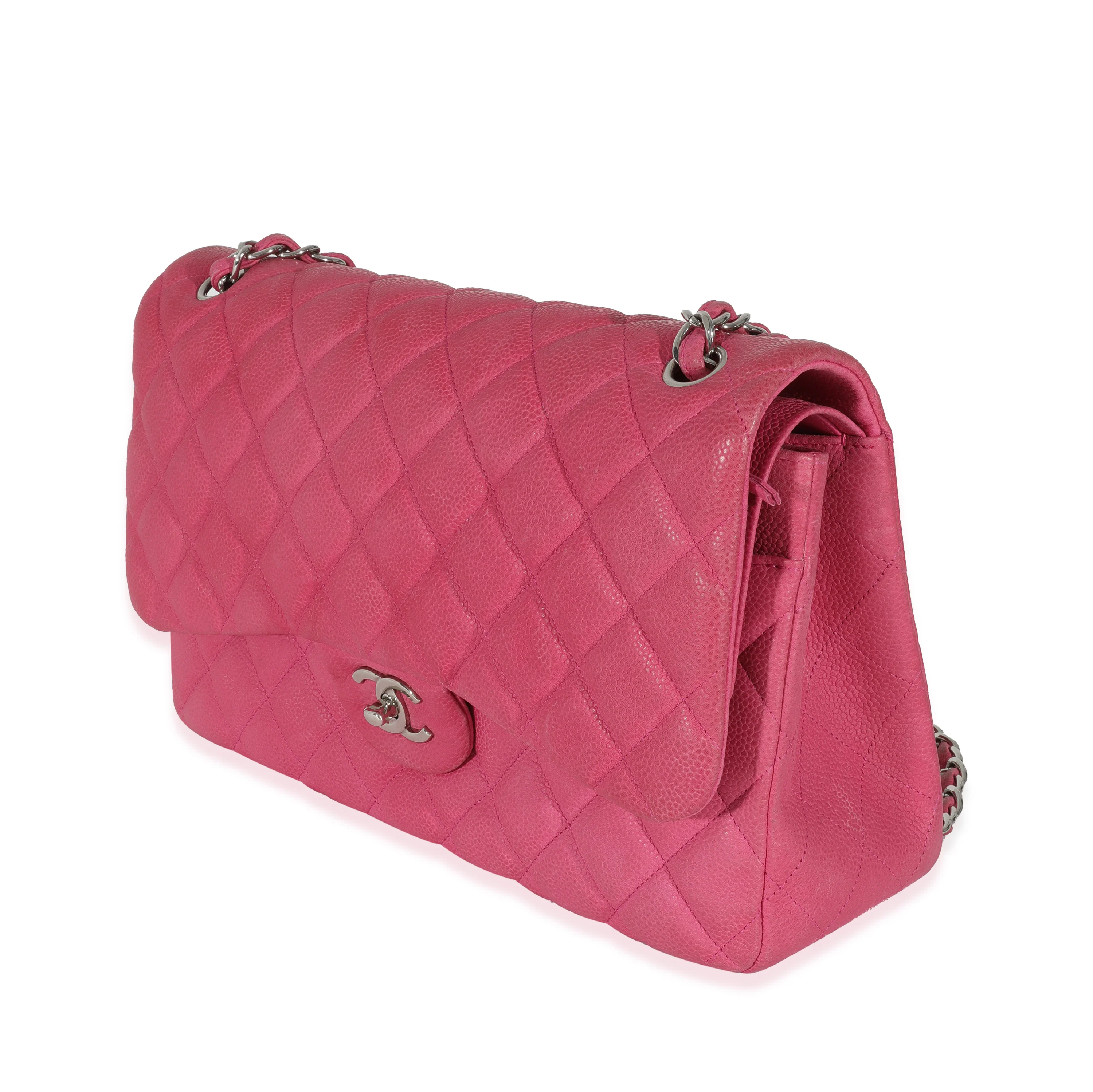 Chanel Pink Matte Caviar Jumbo Classic Double Flap Bag - Image 2