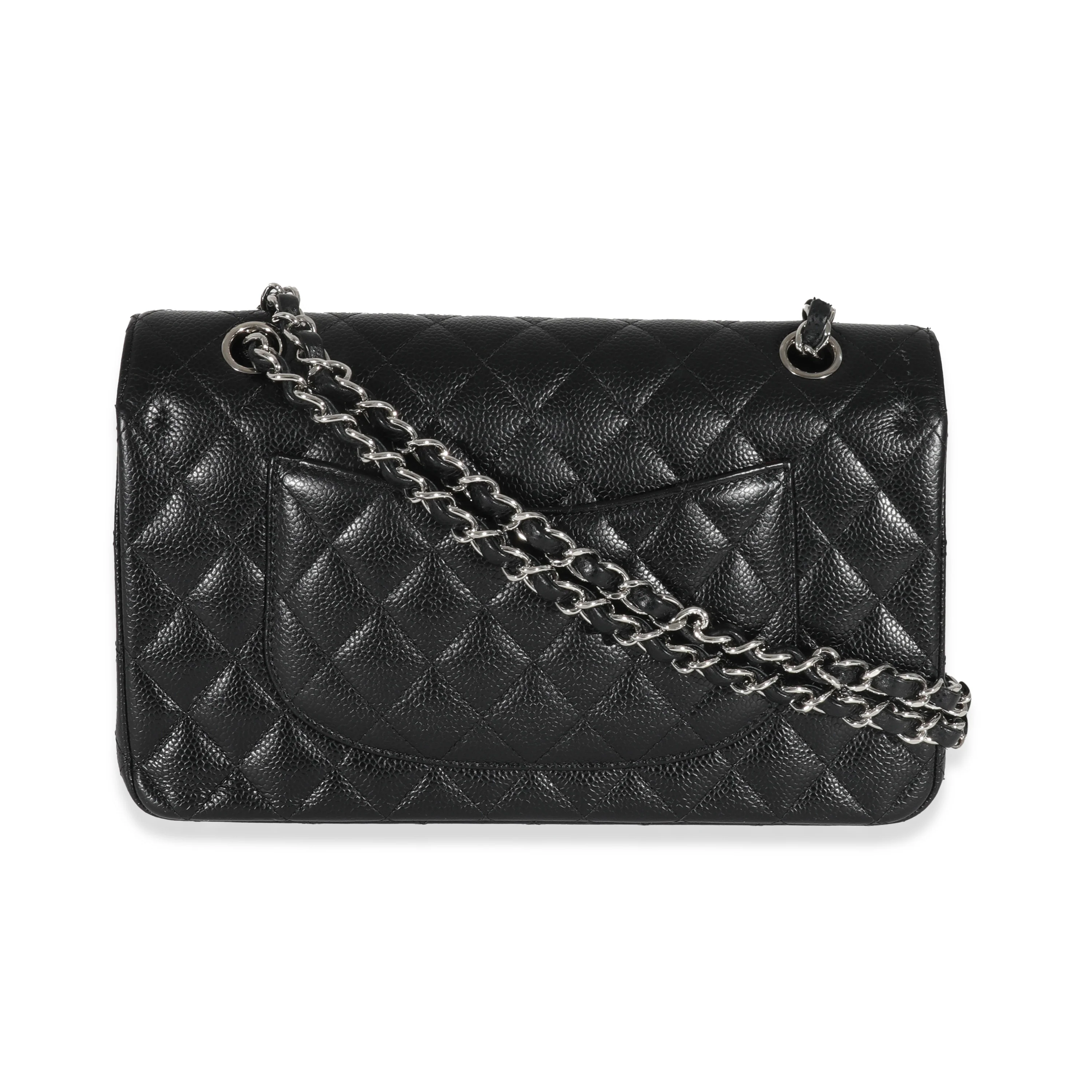 Chanel Black Caviar Medium Classic Double Flap Bag - Image 3