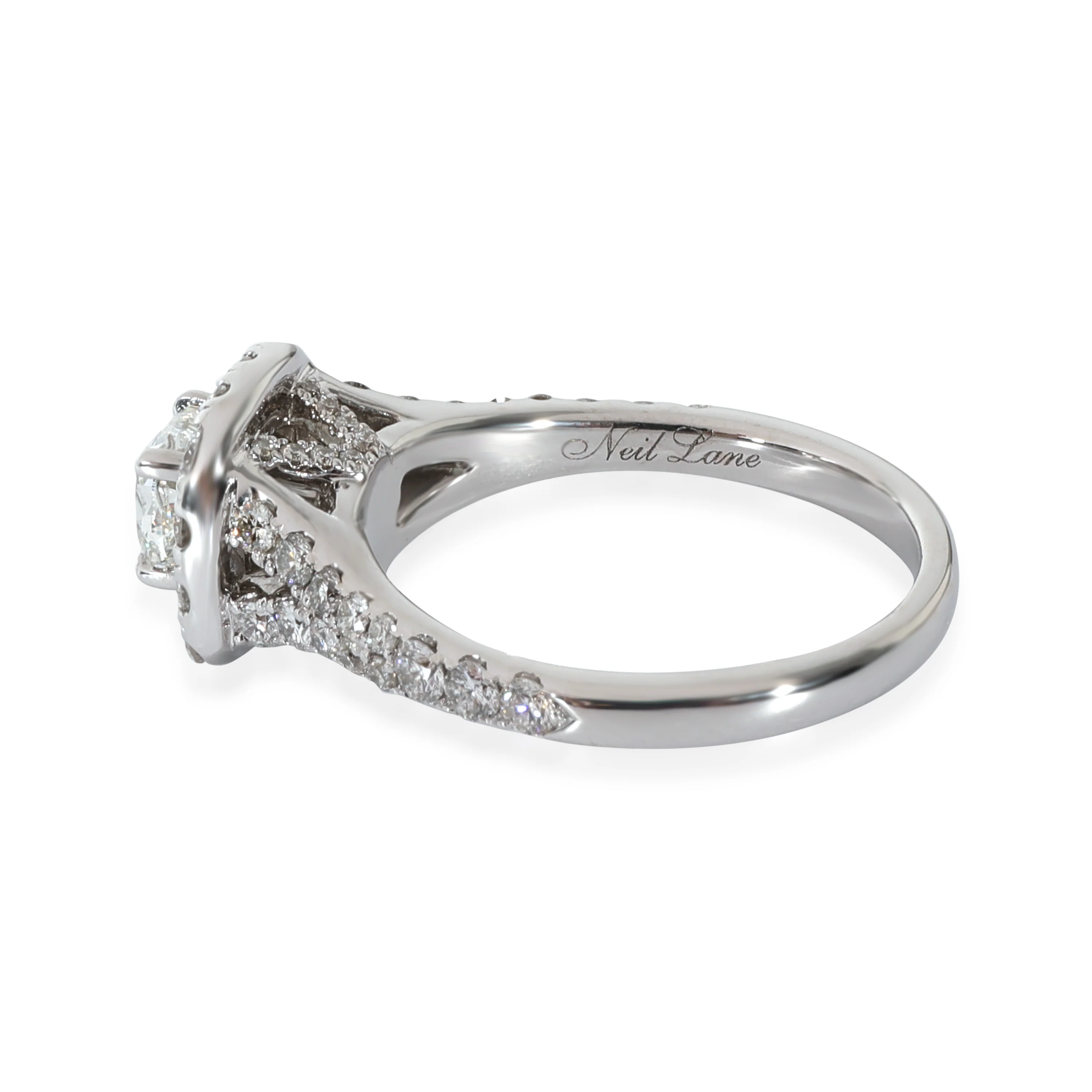 Neil Lane Halo Diamond Engagement Ring in 14k White Gold I-J I1-I2 2.15 CTW - Image 2
