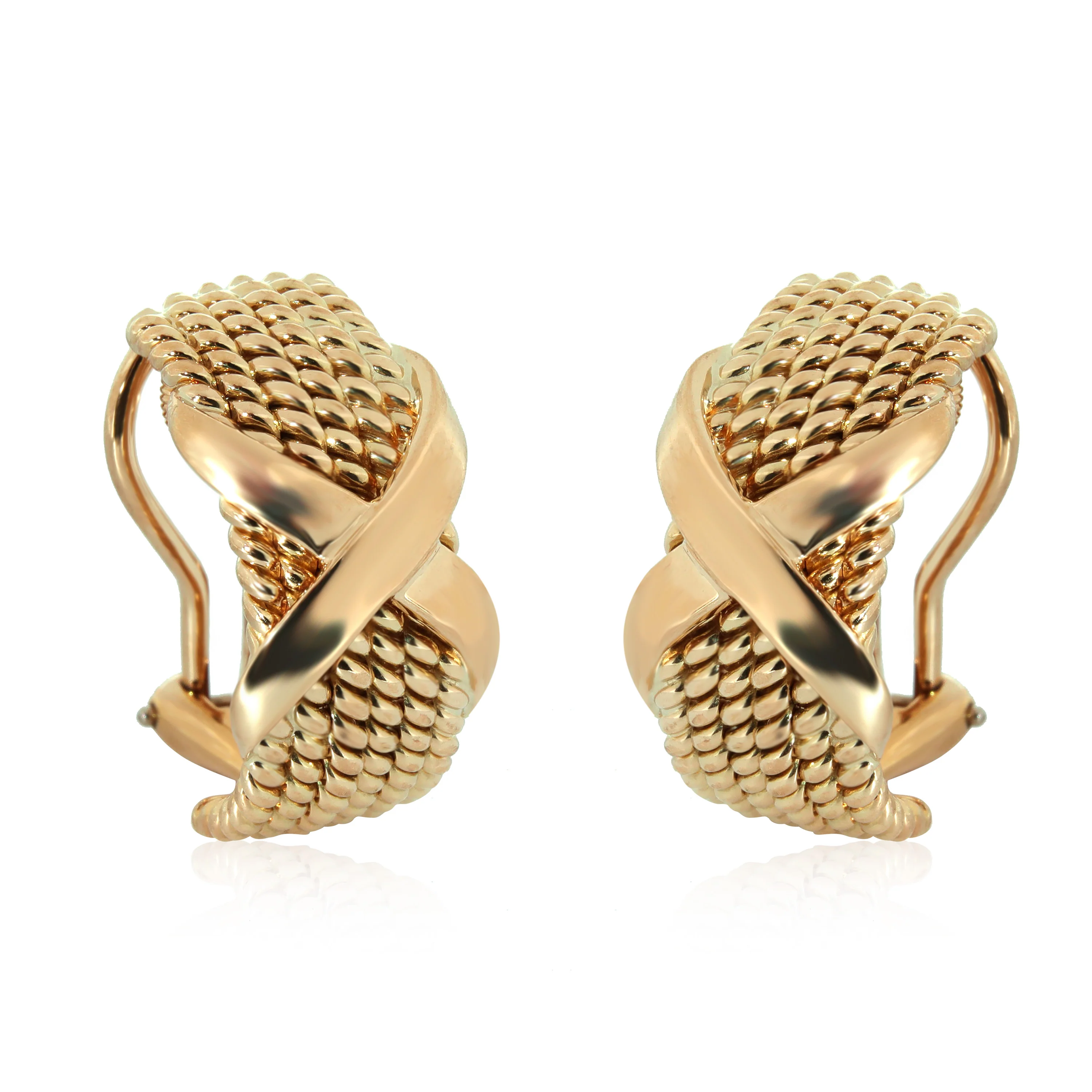 Schlumberger Vintage X Earrings in 18k 18K Yellow Gold