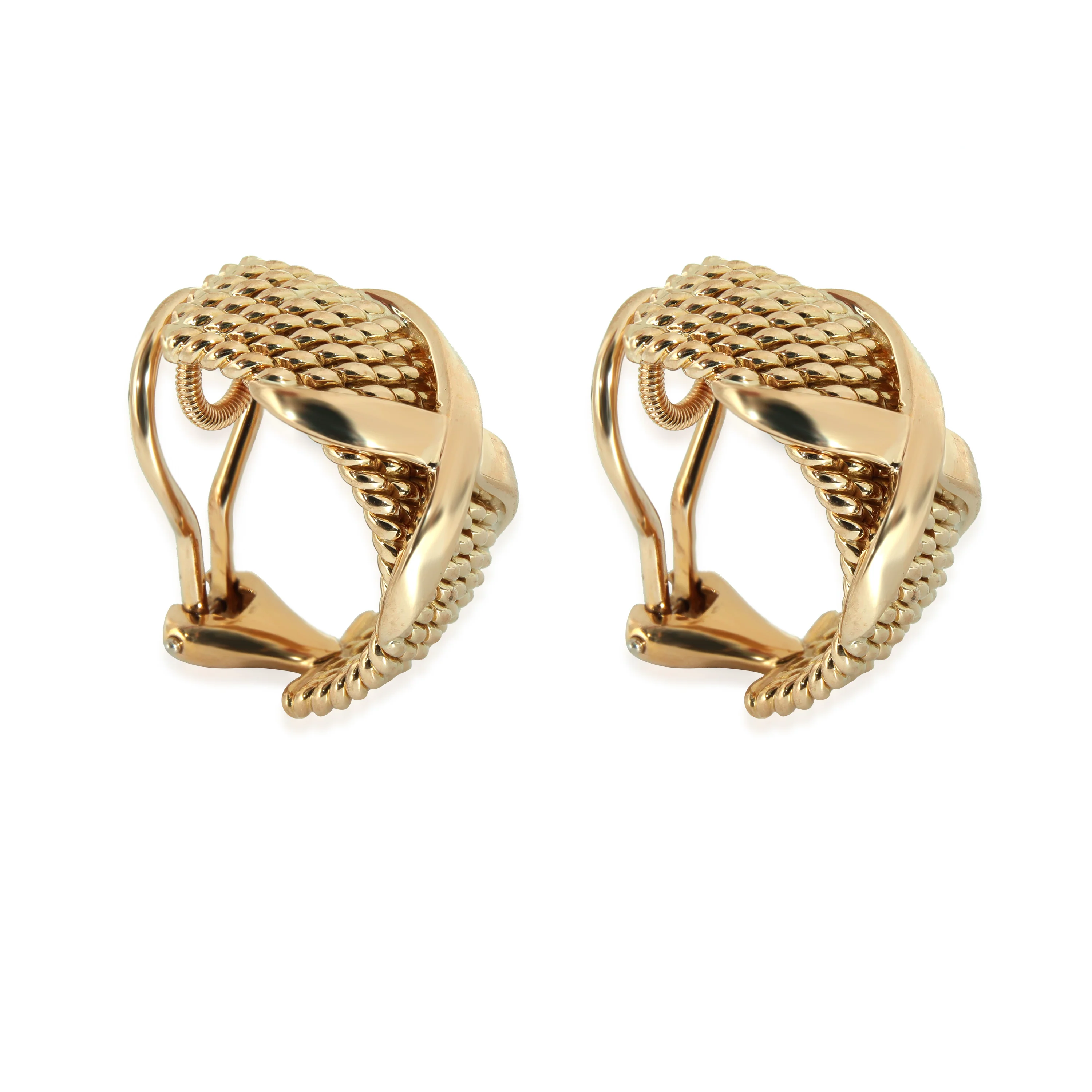 Schlumberger Vintage X Earrings in 18k 18K Yellow Gold - Image 2