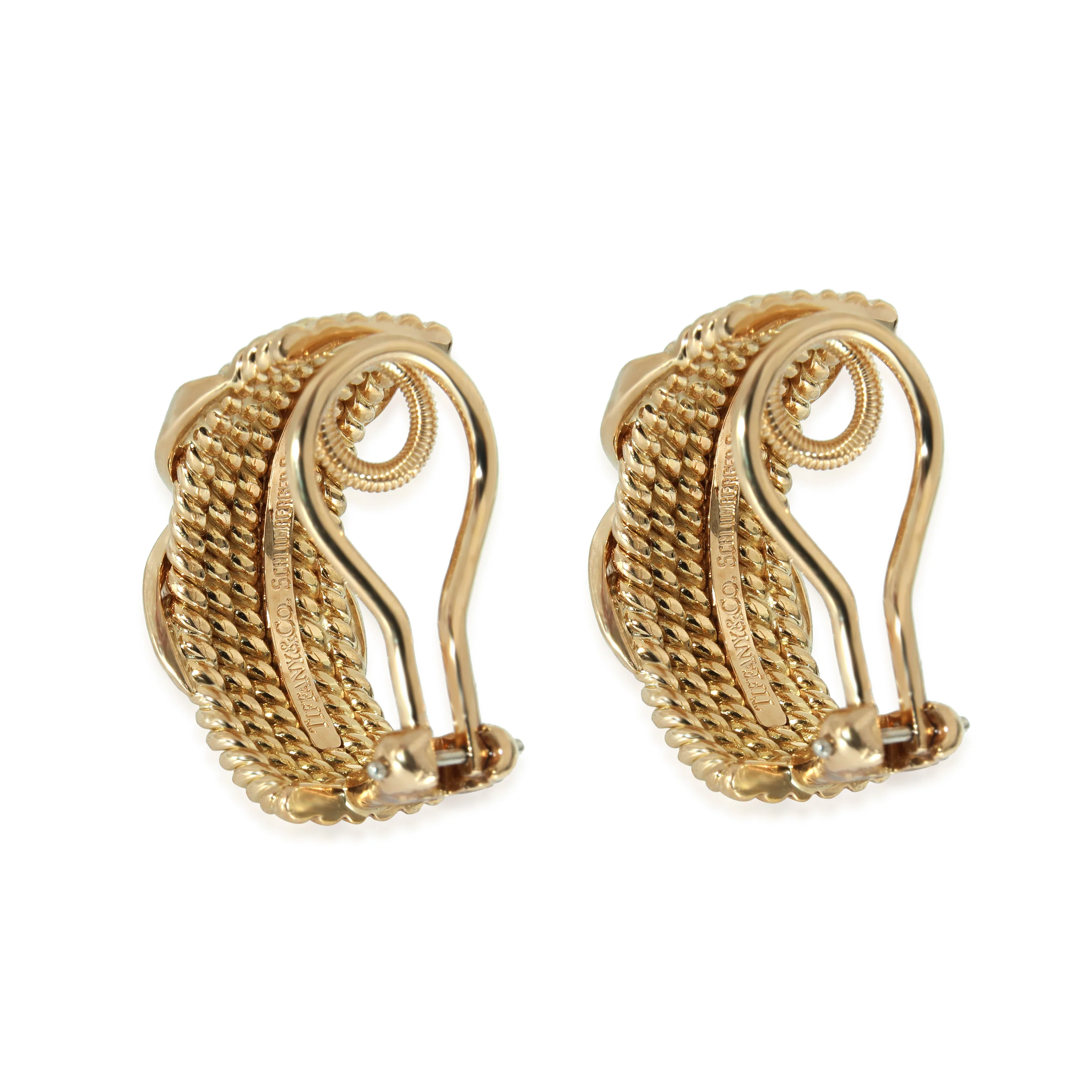 Schlumberger Vintage X Earrings in 18k 18K Yellow Gold - Image 3