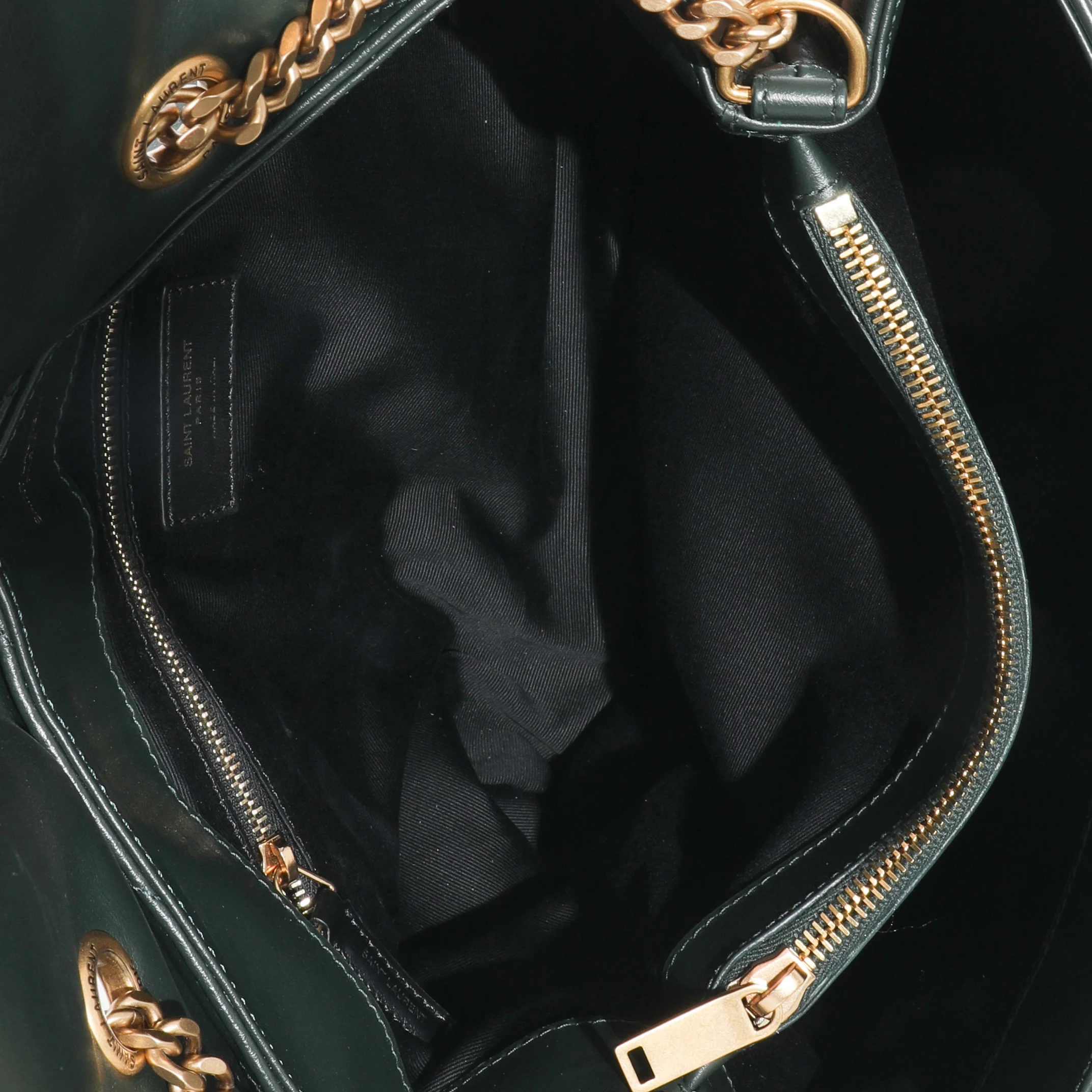 Saint Laurent Khaki Leather Medium Loulou Bag - Image 8