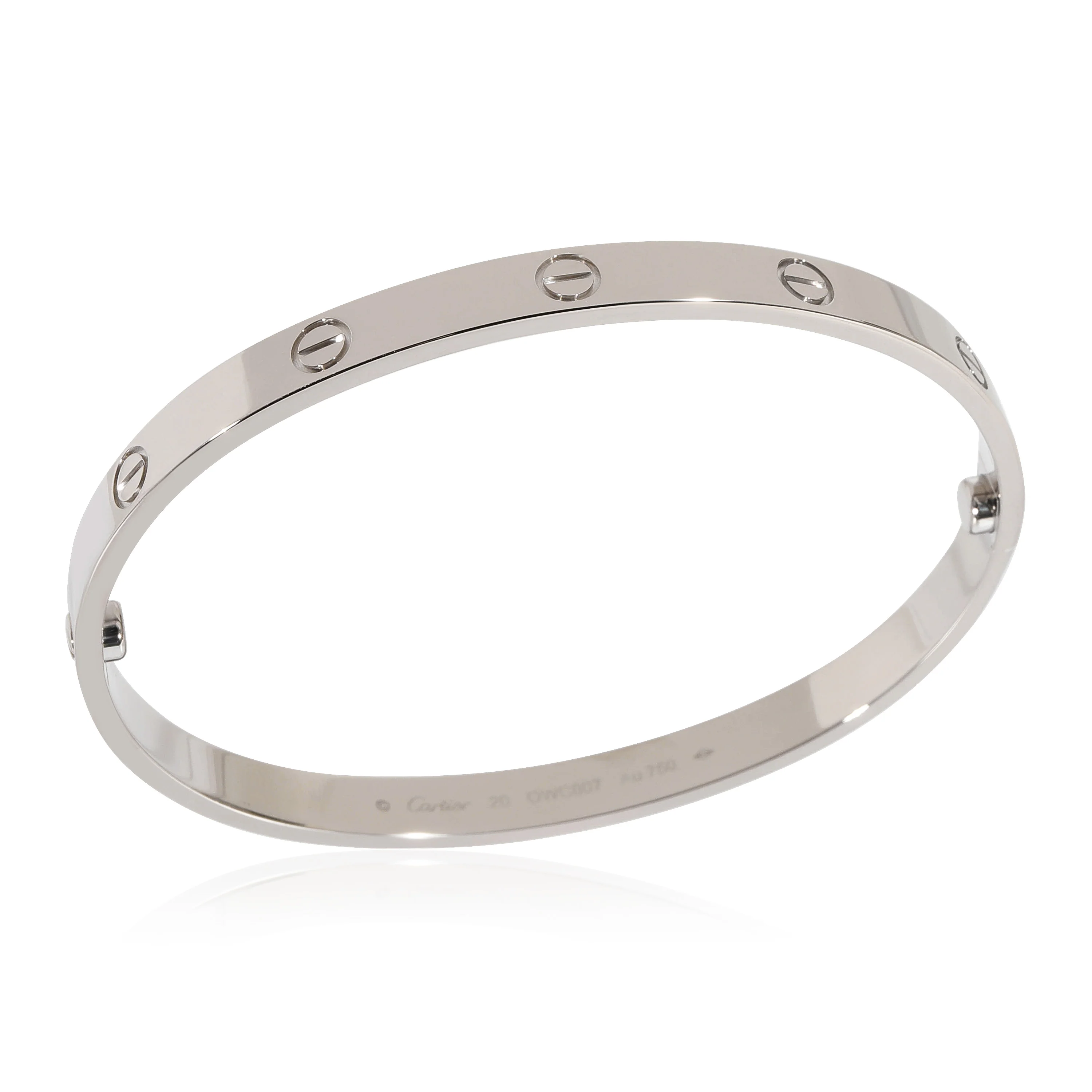 Cartier Love Bracelet in 18k White Gold, Size 20 - Image 4