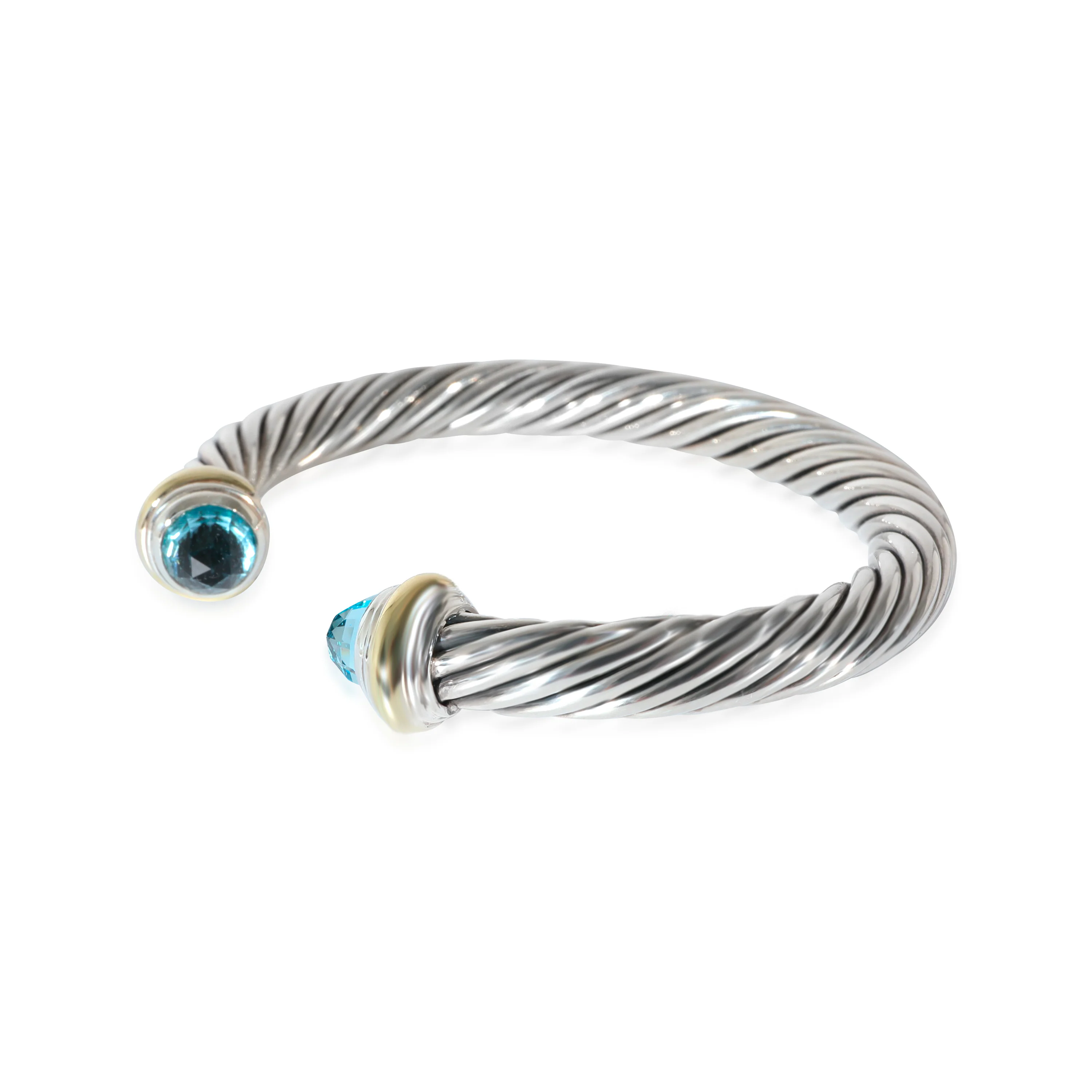 David Yurman Cable Classic Topaz Bracelet in 14k Yellow Gold/Sterling Silver - Image 2