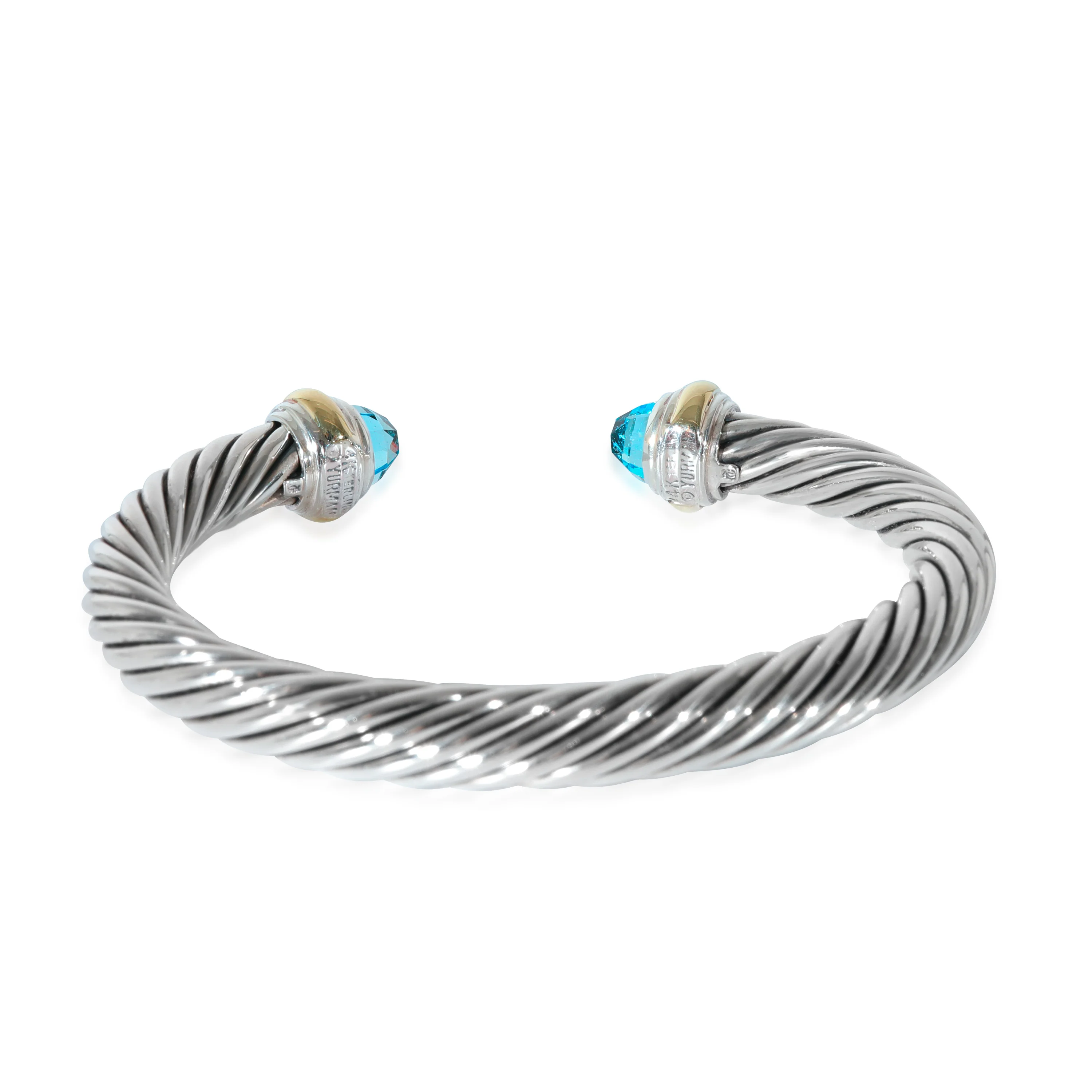 David Yurman Cable Classic Topaz Bracelet in 14k Yellow Gold/Sterling Silver - Image 4