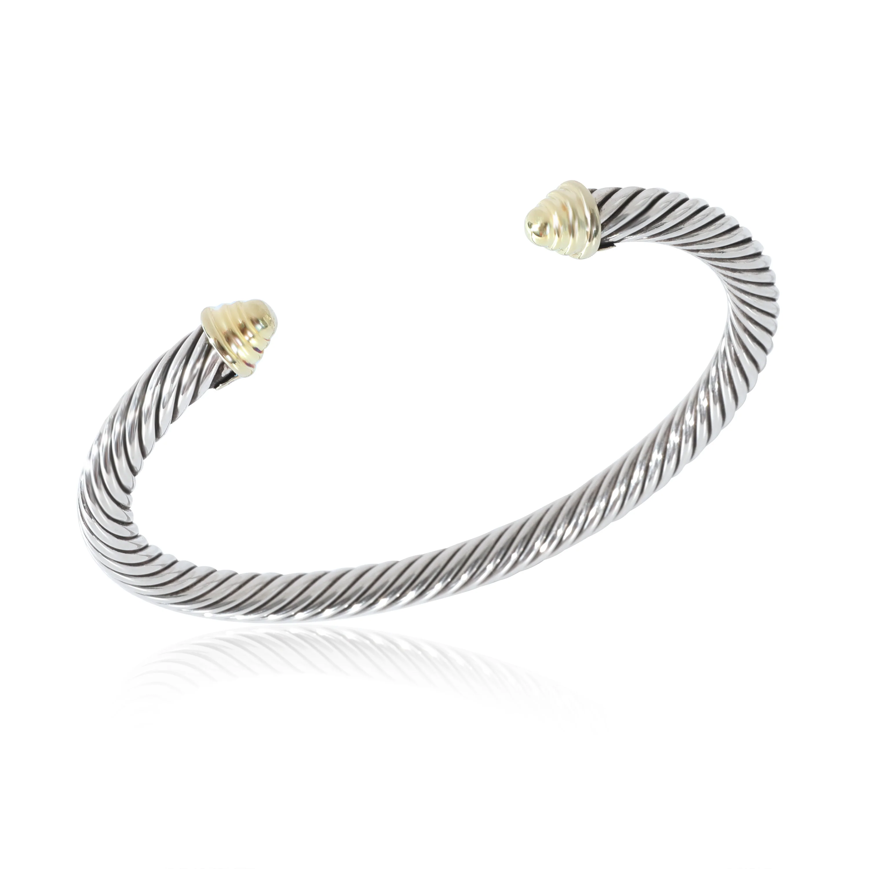 David Yurman Cable Classic Bracelet in 14K Yellow Gold/ SS - Image 3