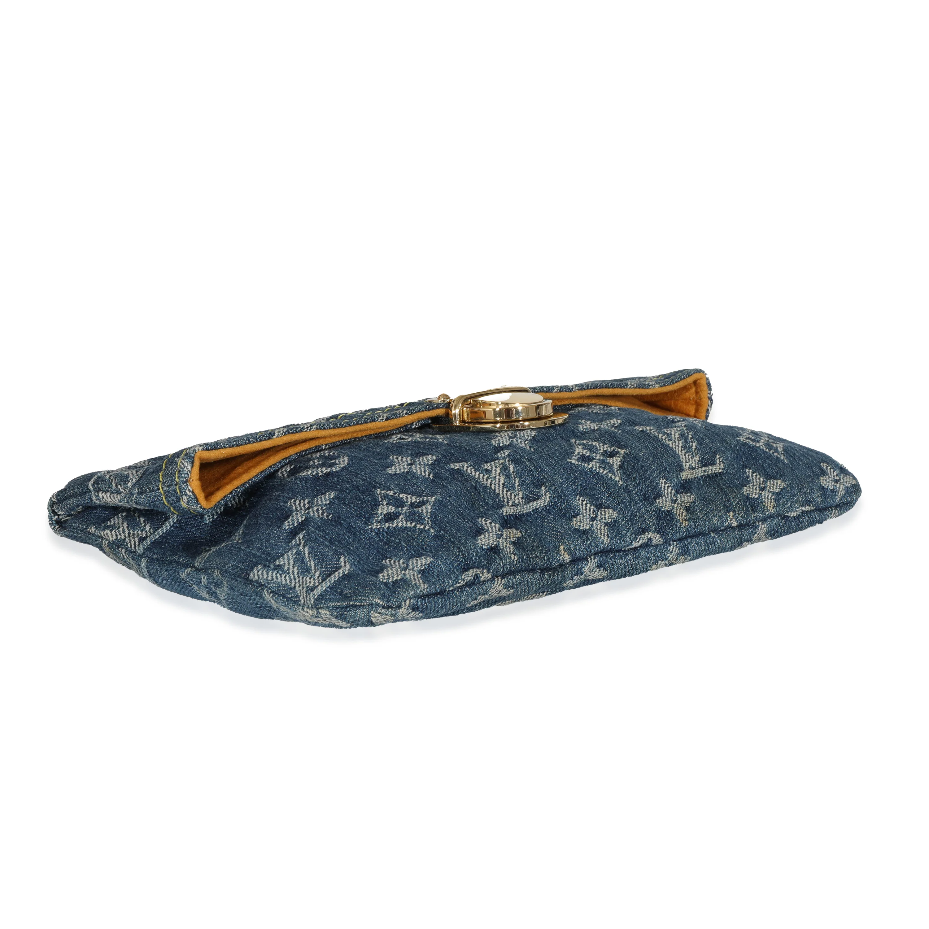 Louis Vuitton Blue Monogram Denim Plat Pochette - Image 5