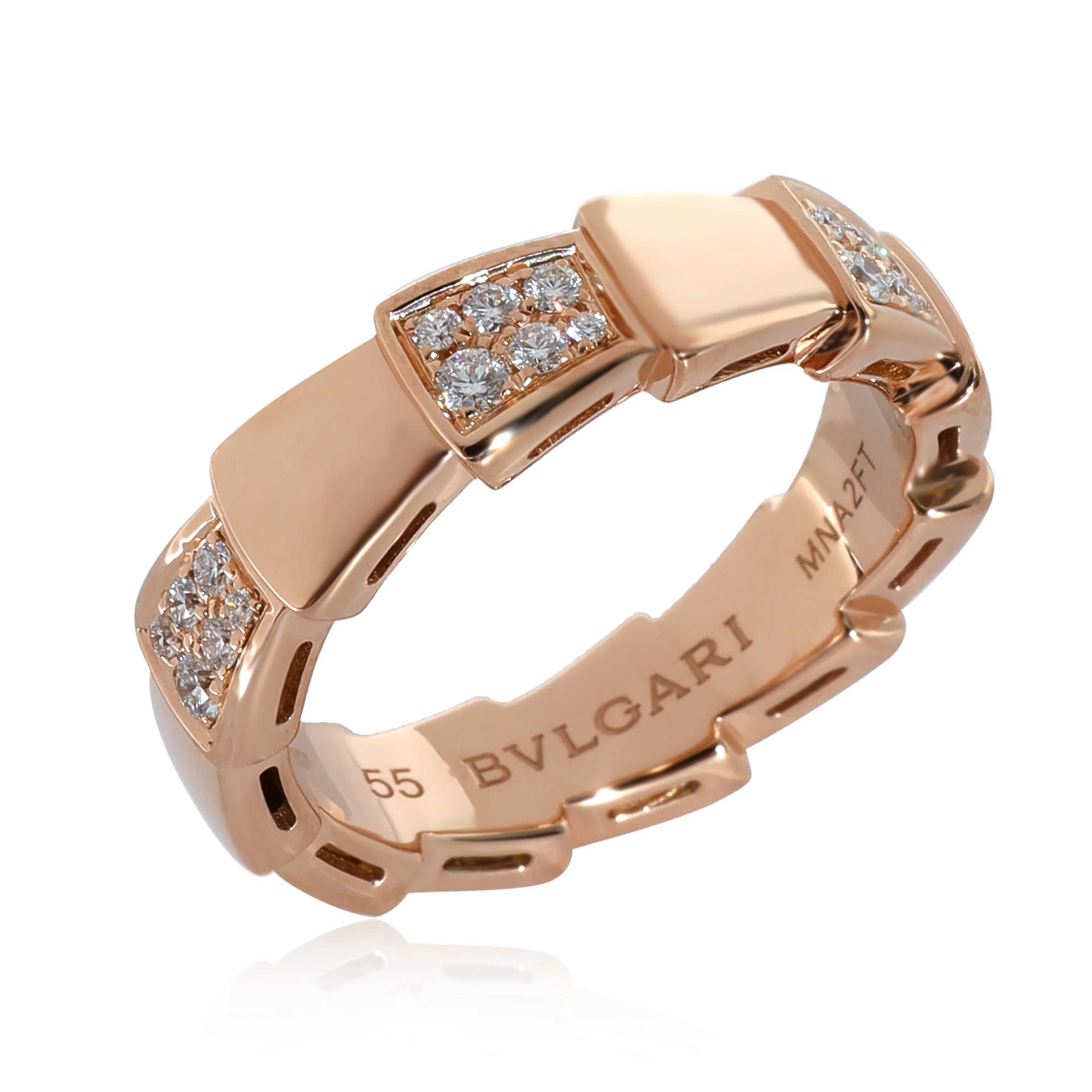 BVLGARI Serpenti Diamond Ring in 18k Rose Gold 0.41 CTW - Image 2