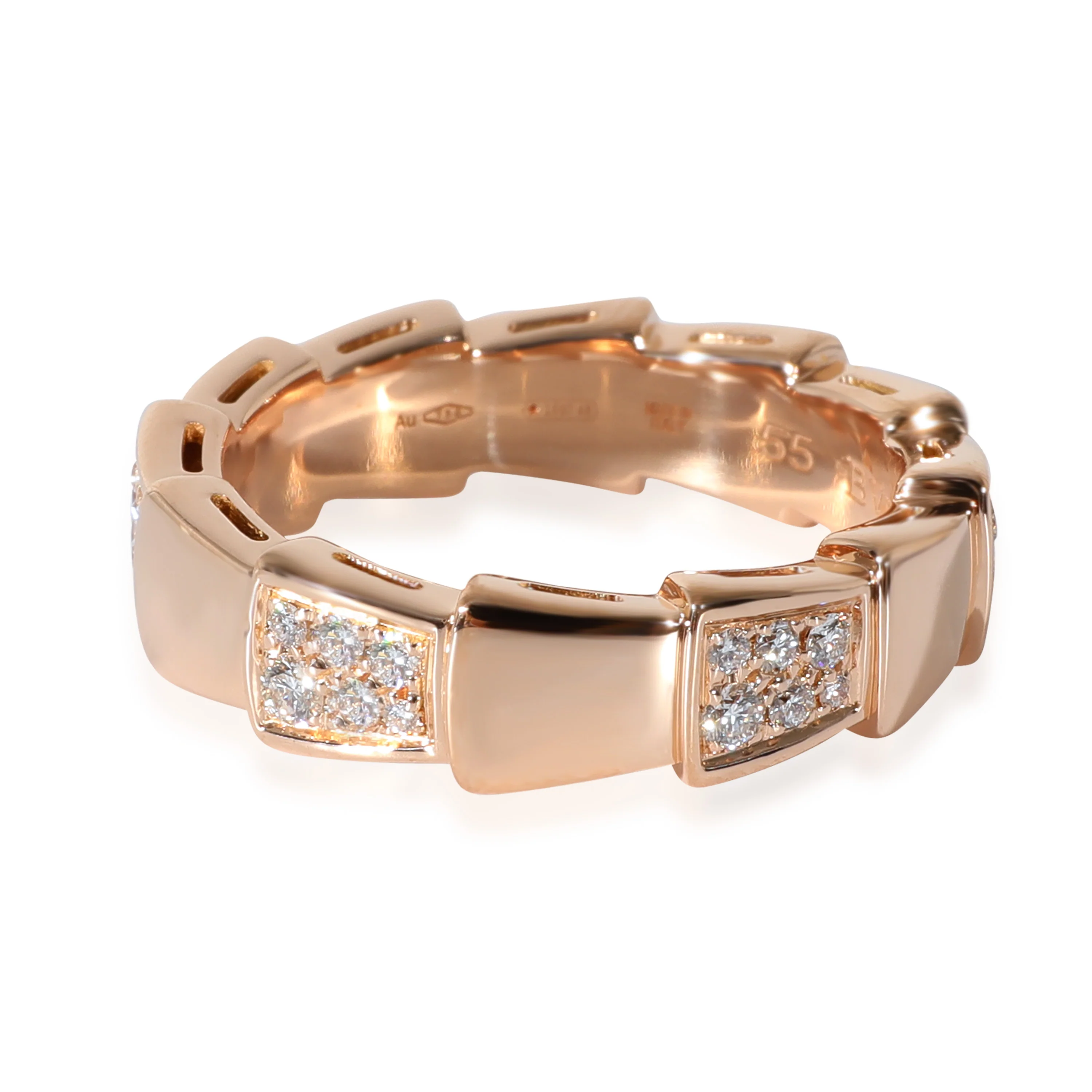 BVLGARI Serpenti Diamond Ring in 18k Rose Gold 0.41 CTW - Image 3