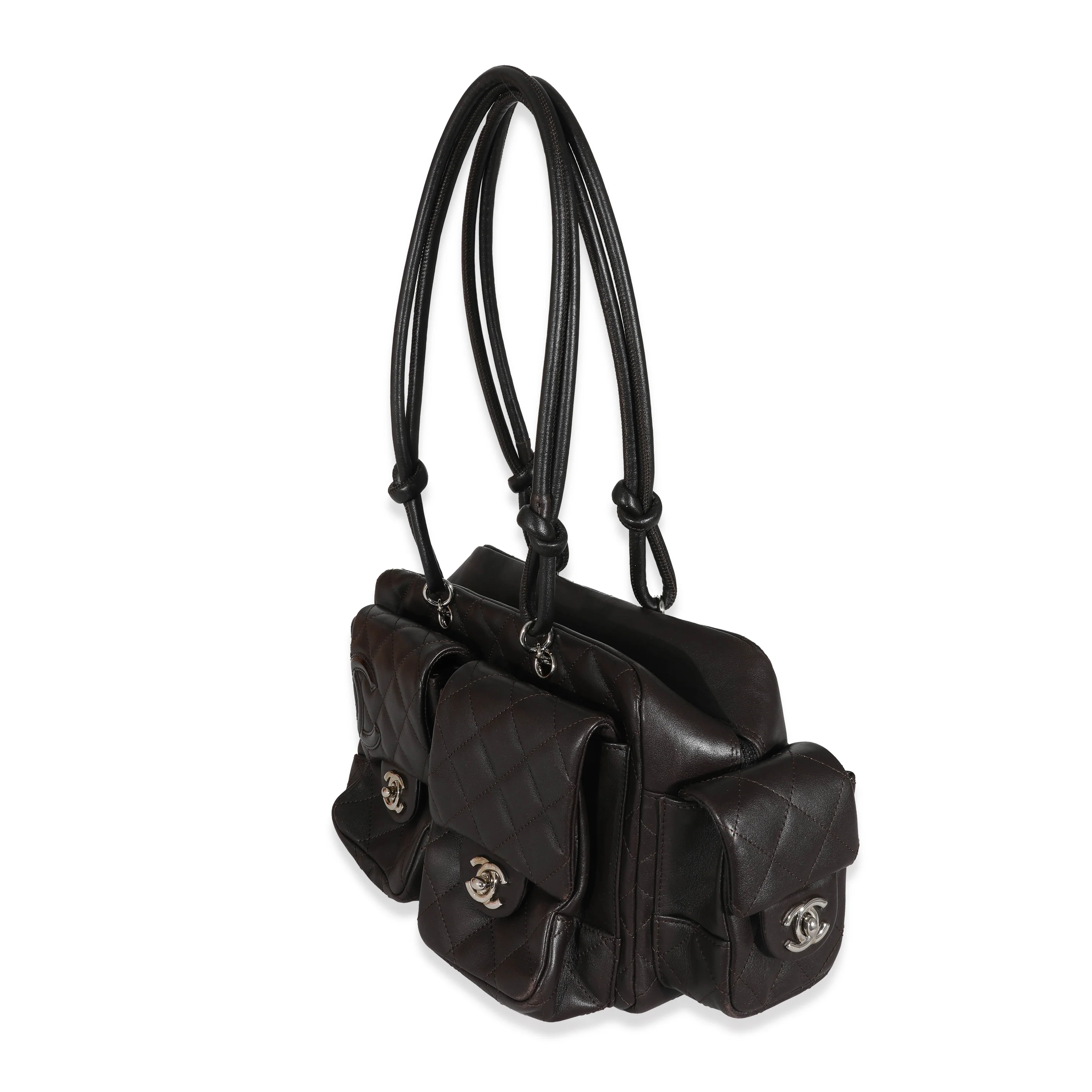 Chanel Brown Lambskin Small Cambon Reporter Bag - Image 2