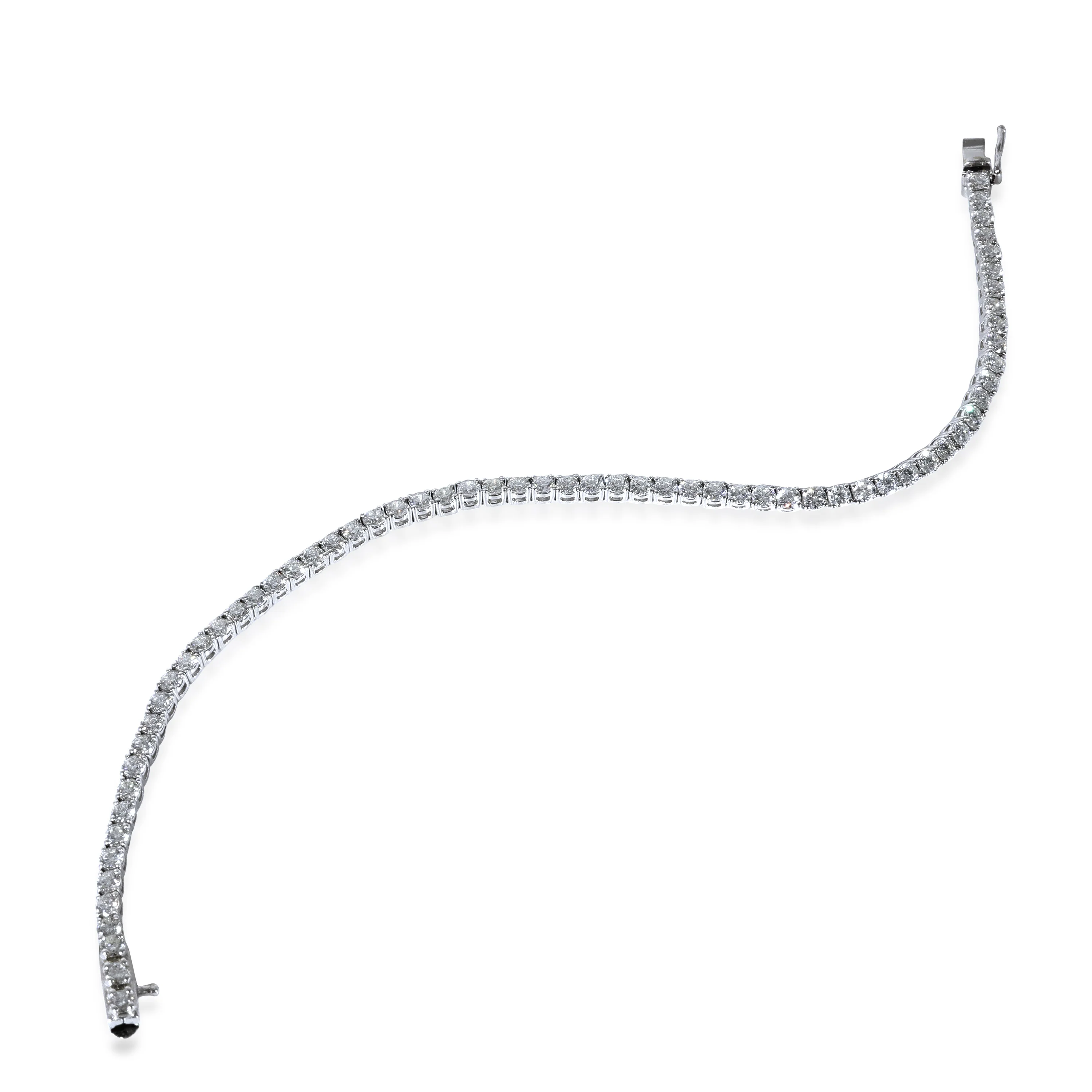 Diamond Tennis Bracelet in 14k White Gold 4.22 CTW - Image 2