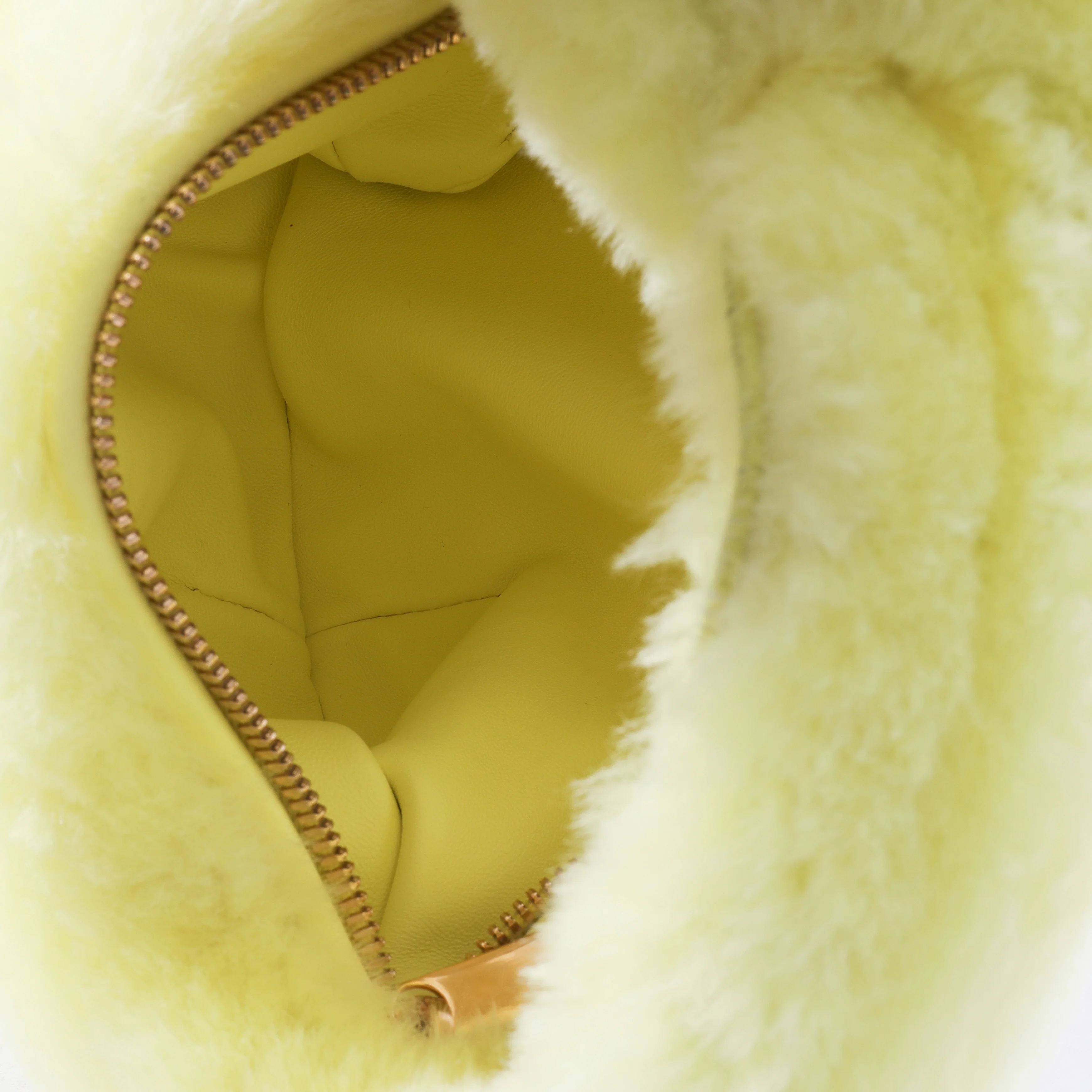 Bottega Veneta Pale Yellow Shearling Mini Jodie - Image 7