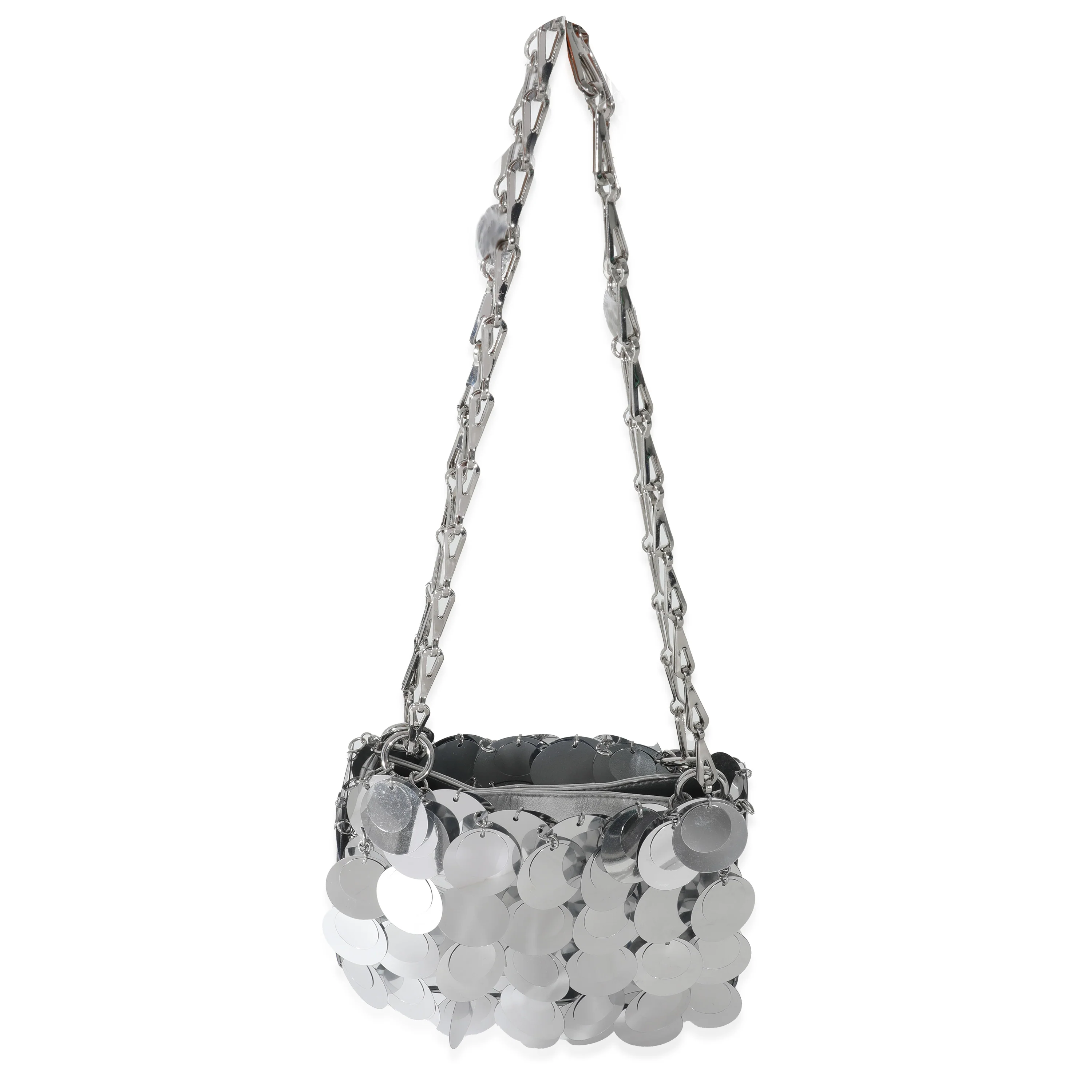 Paco Rabanne Silver Disk 1969 Sparkle Nano Bag - Image 3
