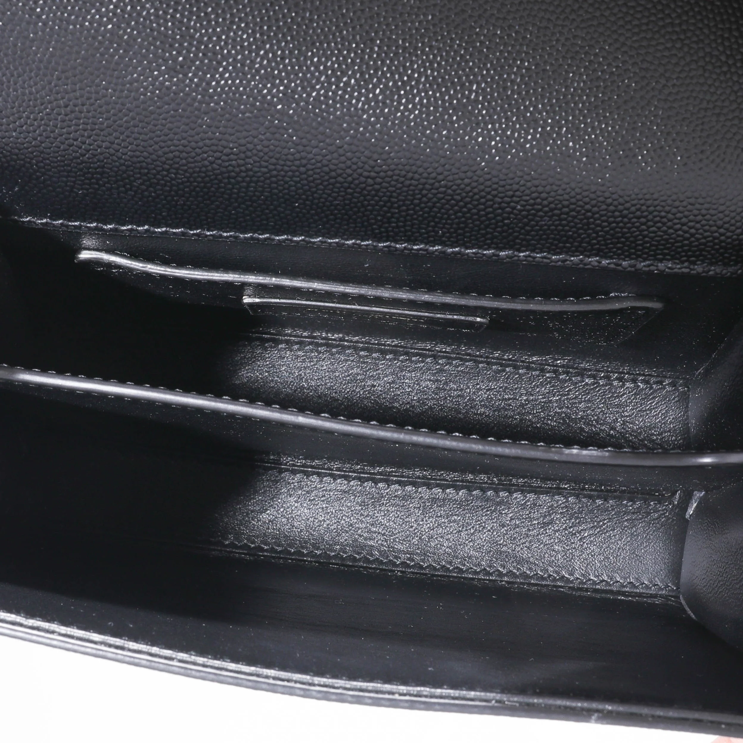 Saint Laurent Black Grain De Poudre Mini Cassandra Top Handle Bag - Image 8