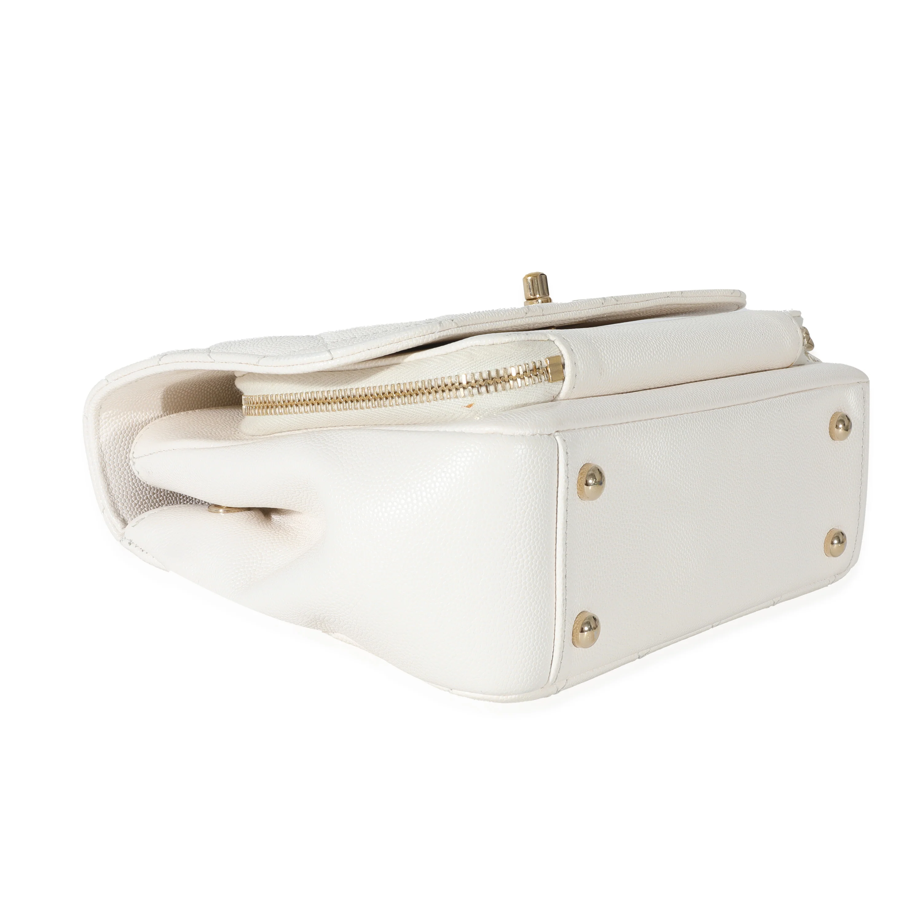 Chanel White Caviar Medium Business Affinity Flap Bag - Image 6