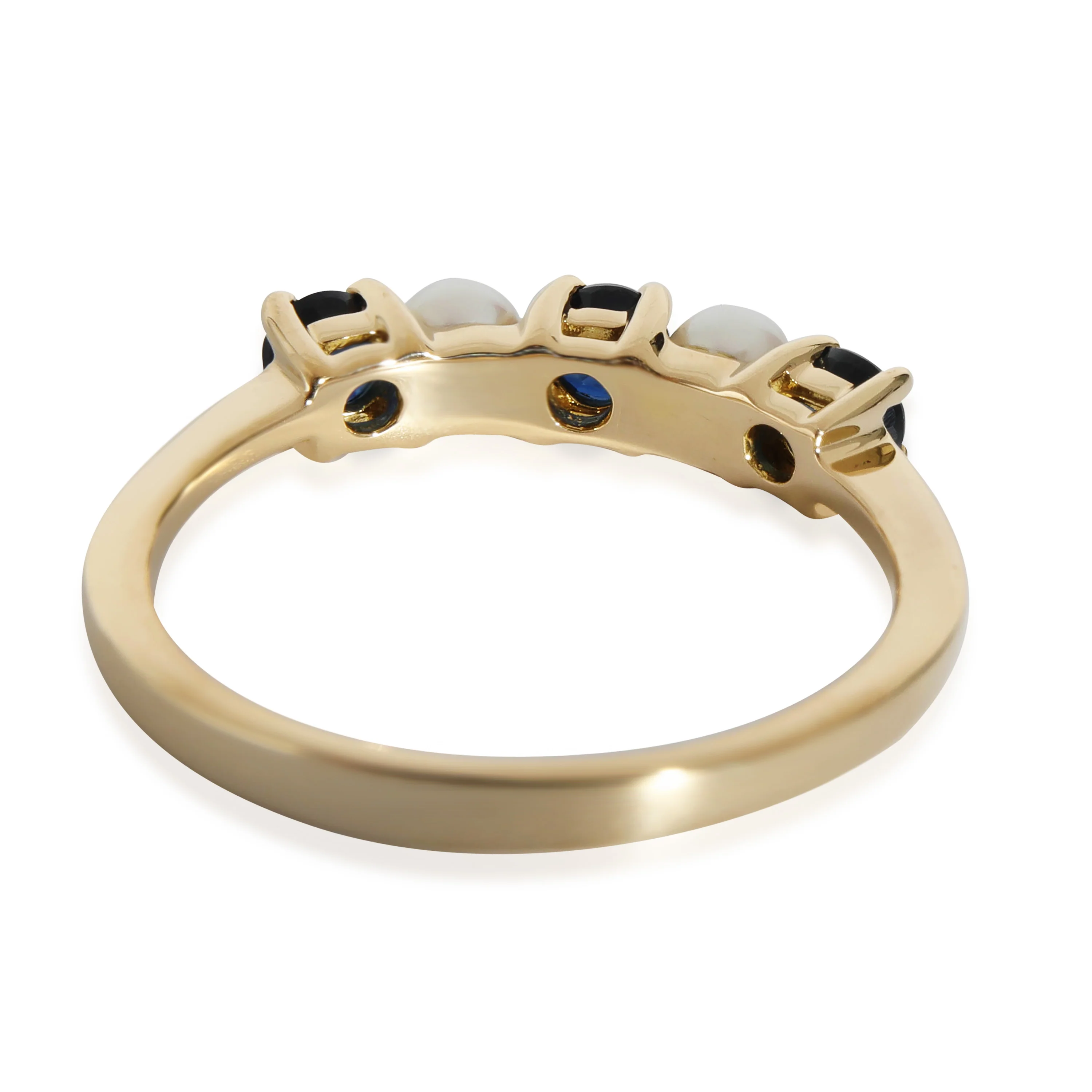 Tiffany & Co. Vintage Pearl & Sapphire Band in 18k Yellow Gold - Image 4
