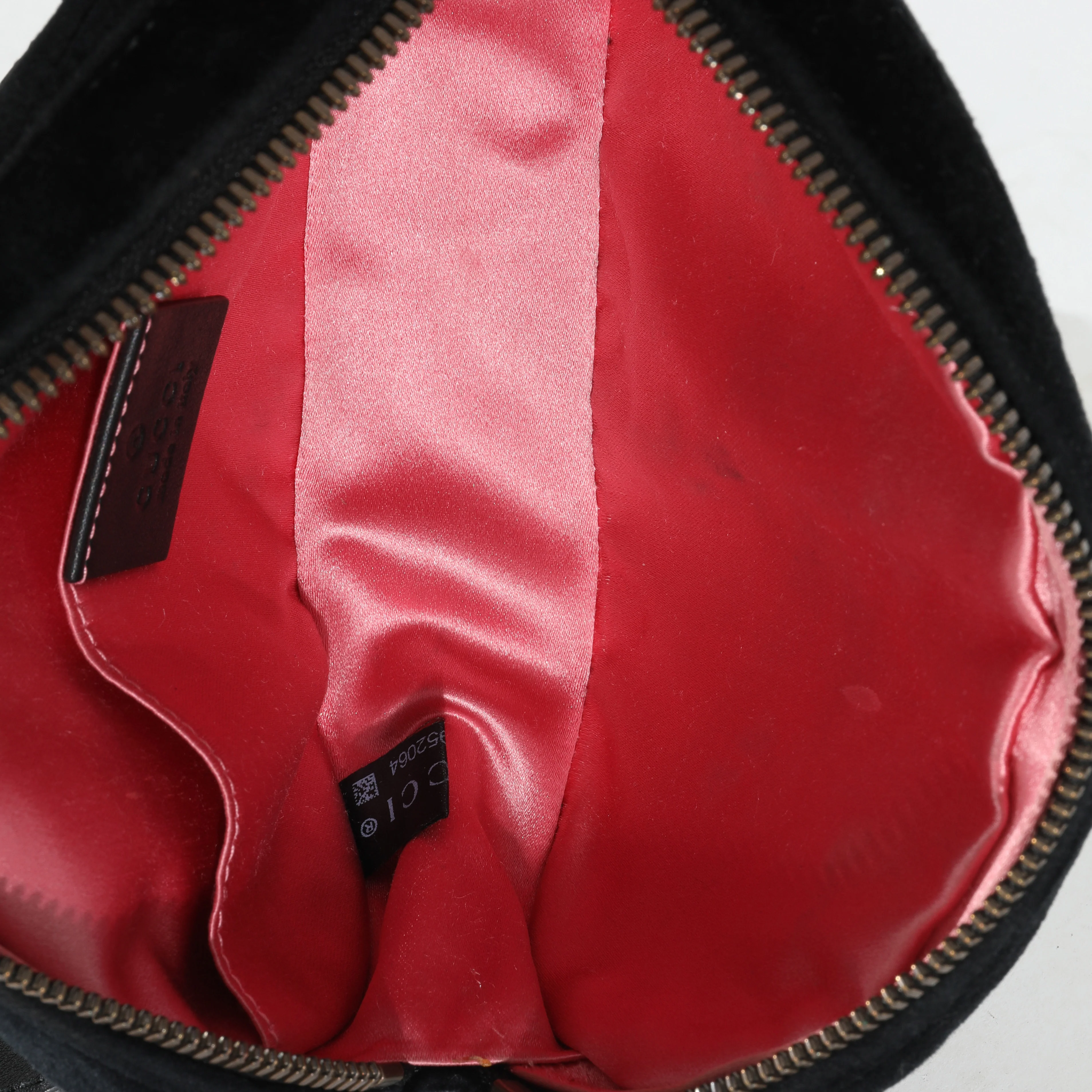Gucci Black Matelassé Velvet Marquise Crystal GG Marmont Belt Bag - Image 7