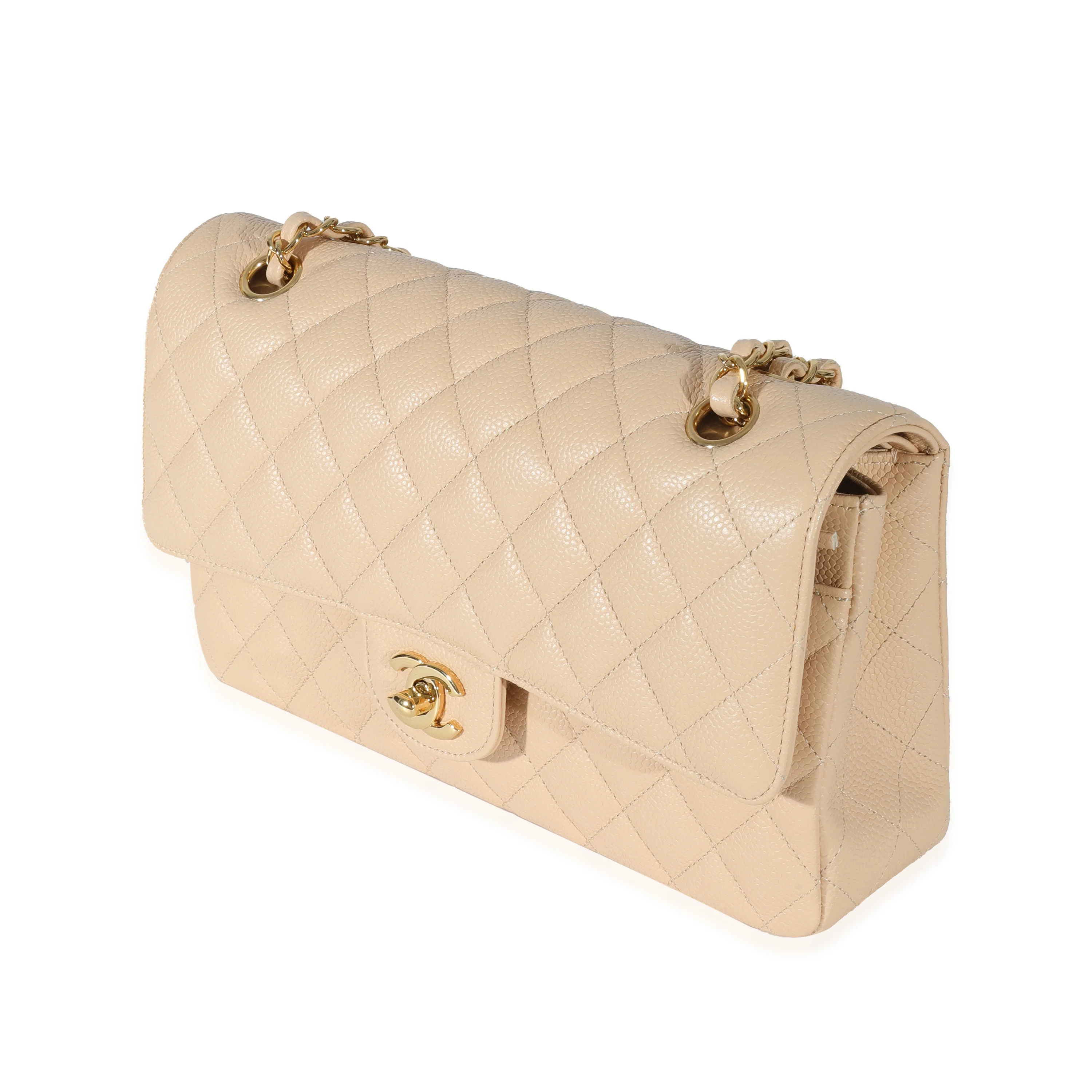 Chanel Beige Caviar Medium Classic Double Flap Bag - Image 2