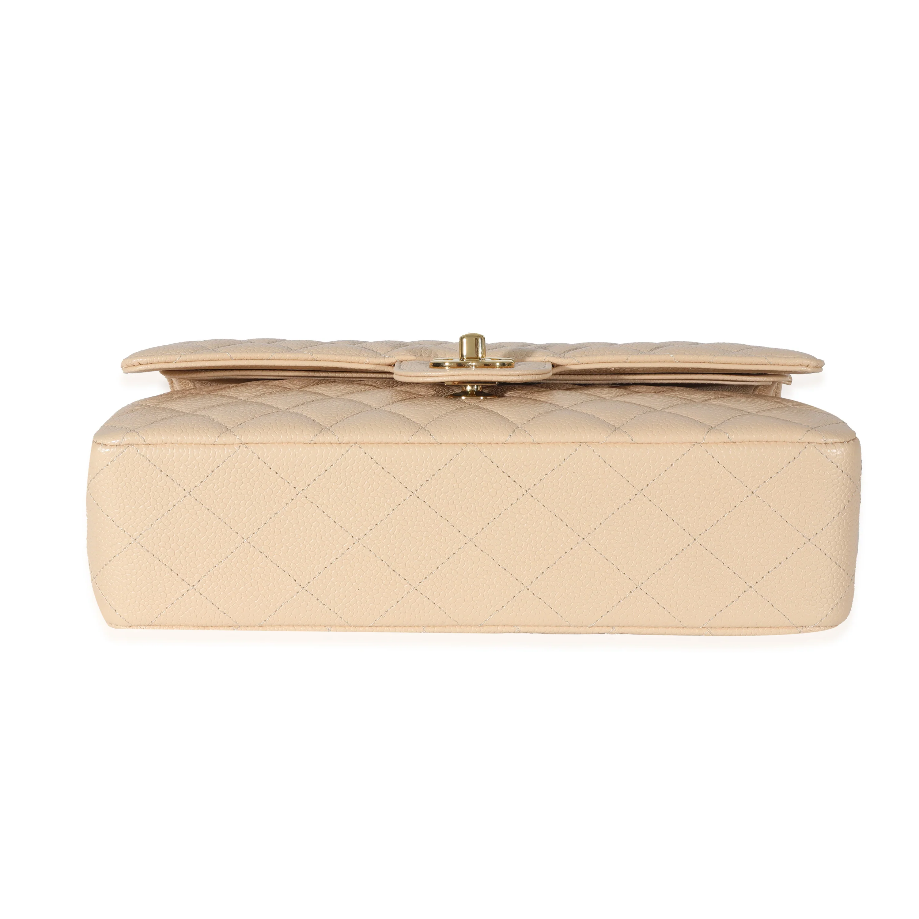 Chanel Beige Caviar Medium Classic Double Flap Bag - Image 5