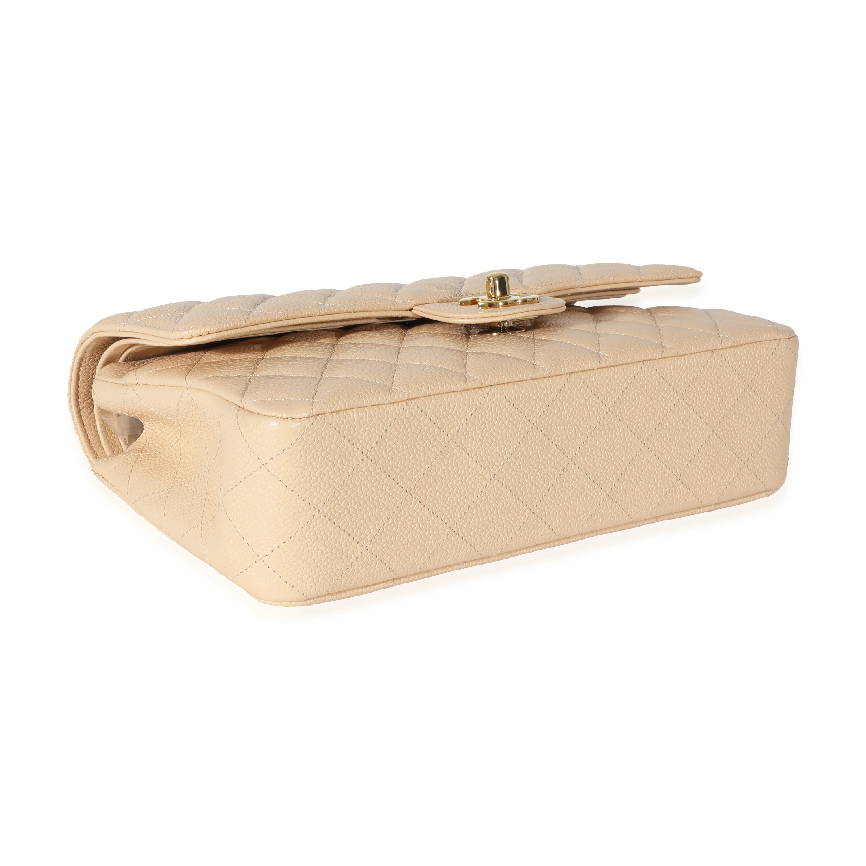 Chanel Beige Caviar Medium Classic Double Flap Bag - Image 6