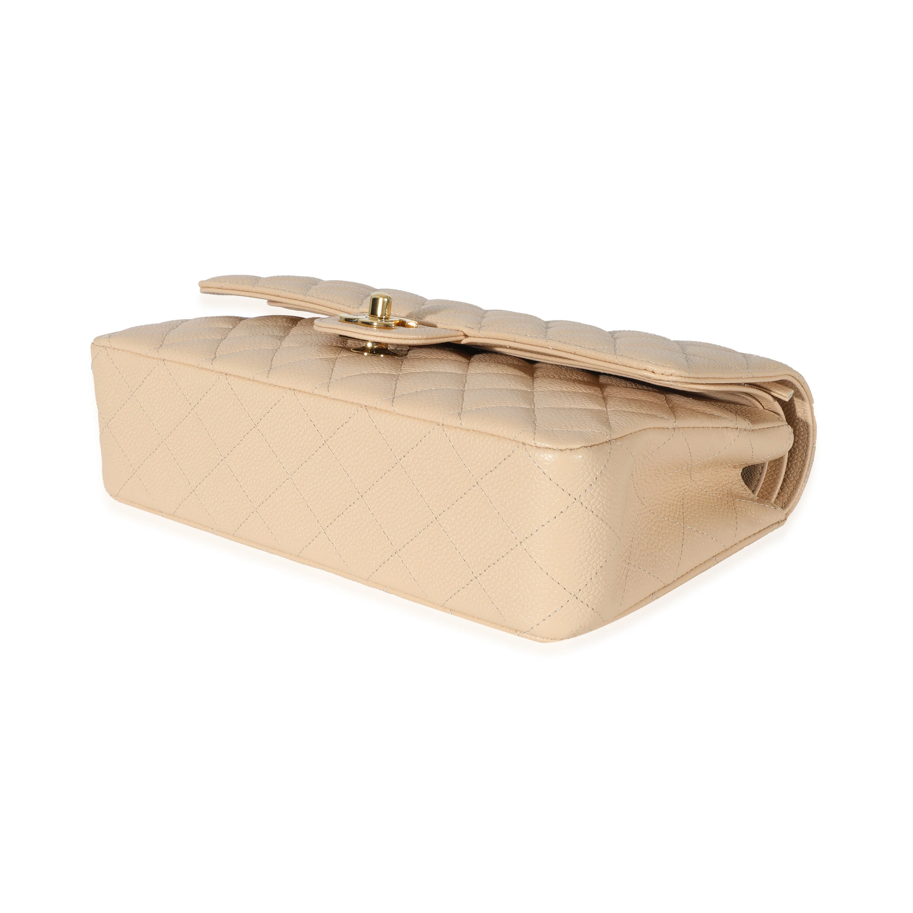 Chanel Beige Caviar Medium Classic Double Flap Bag - Image 7