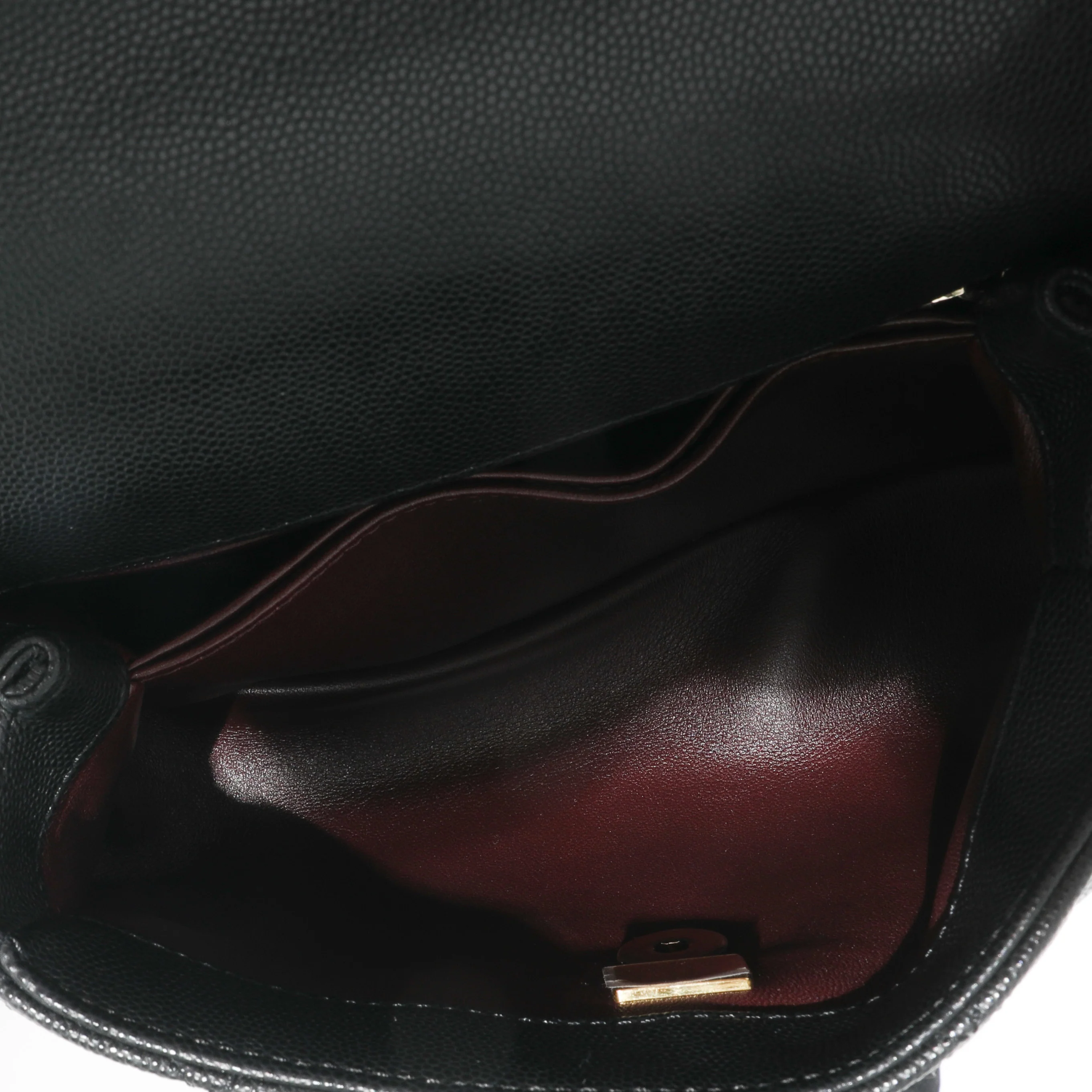 Chanel Black Caviar Quilted Small Coco Top Handle Flap Bag - Image 8
