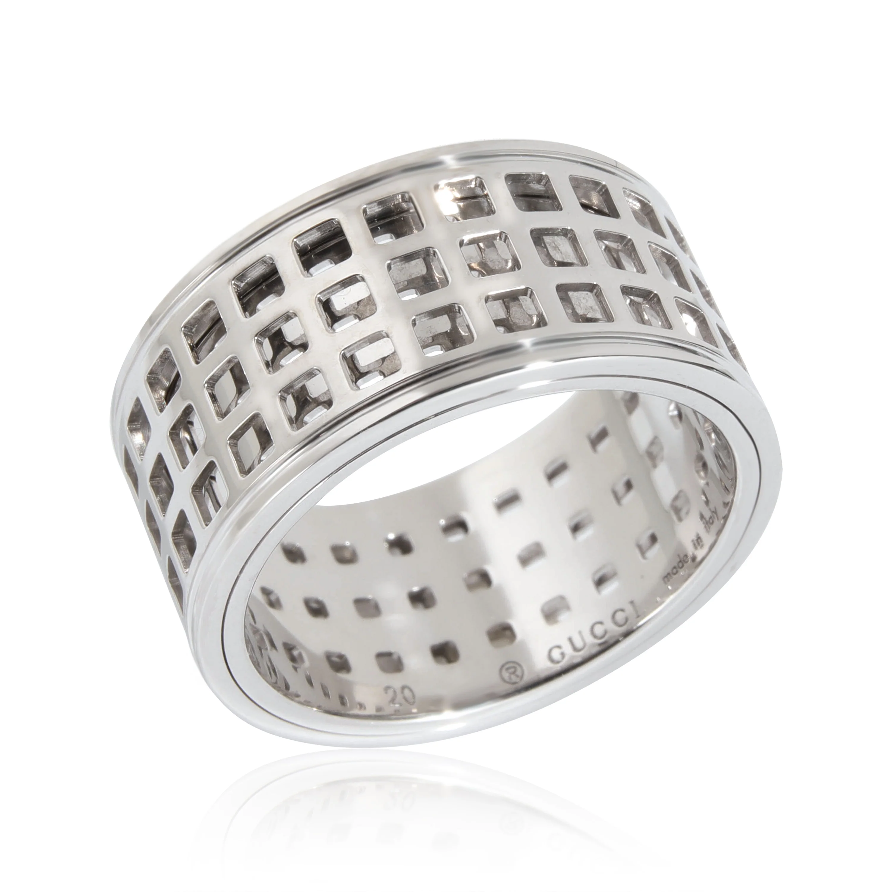 Gucci Cutout Spinning Ring in 18k White Gold - Image 3