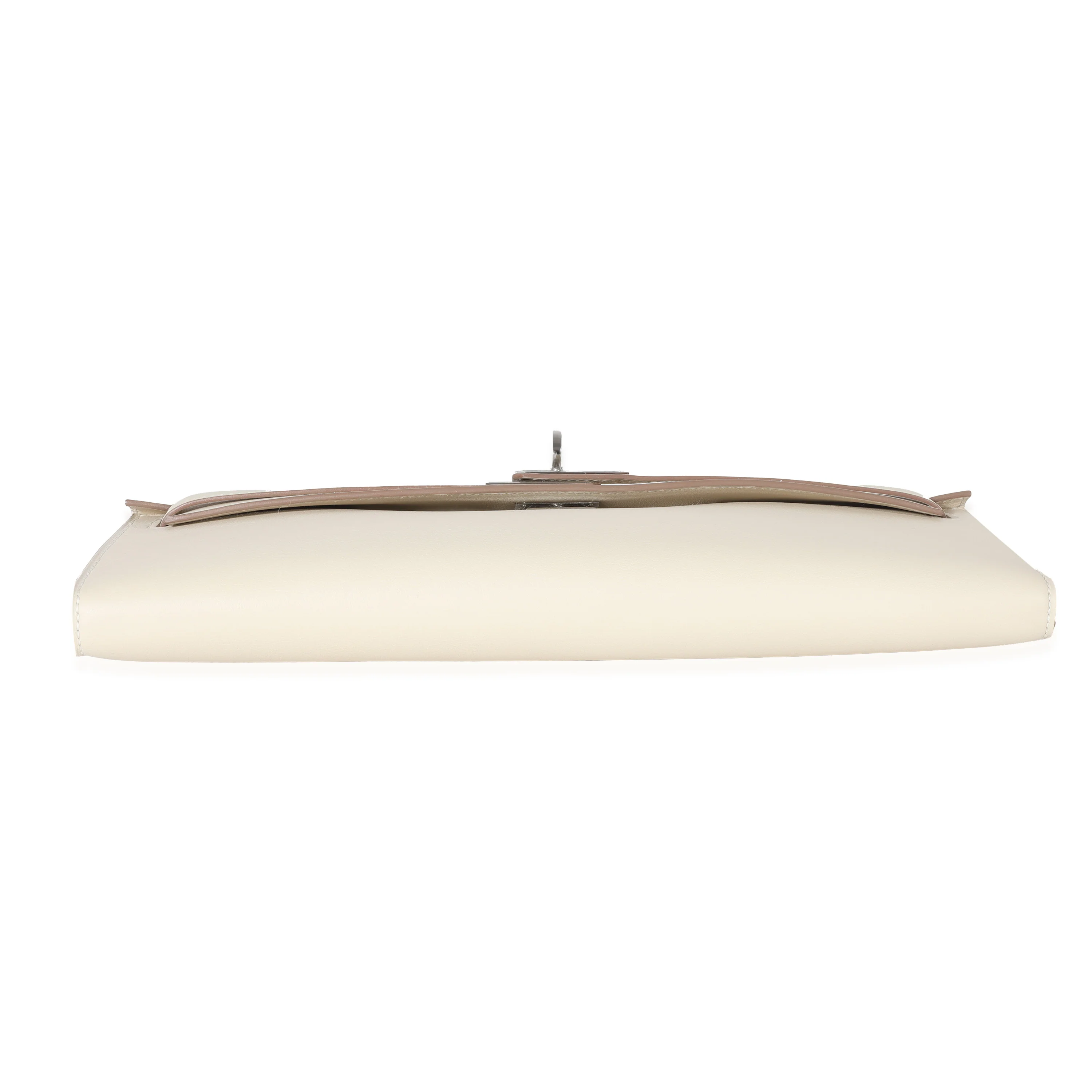 Hermès Craie Swift Kelly Cut Clutch PHW - Image 4