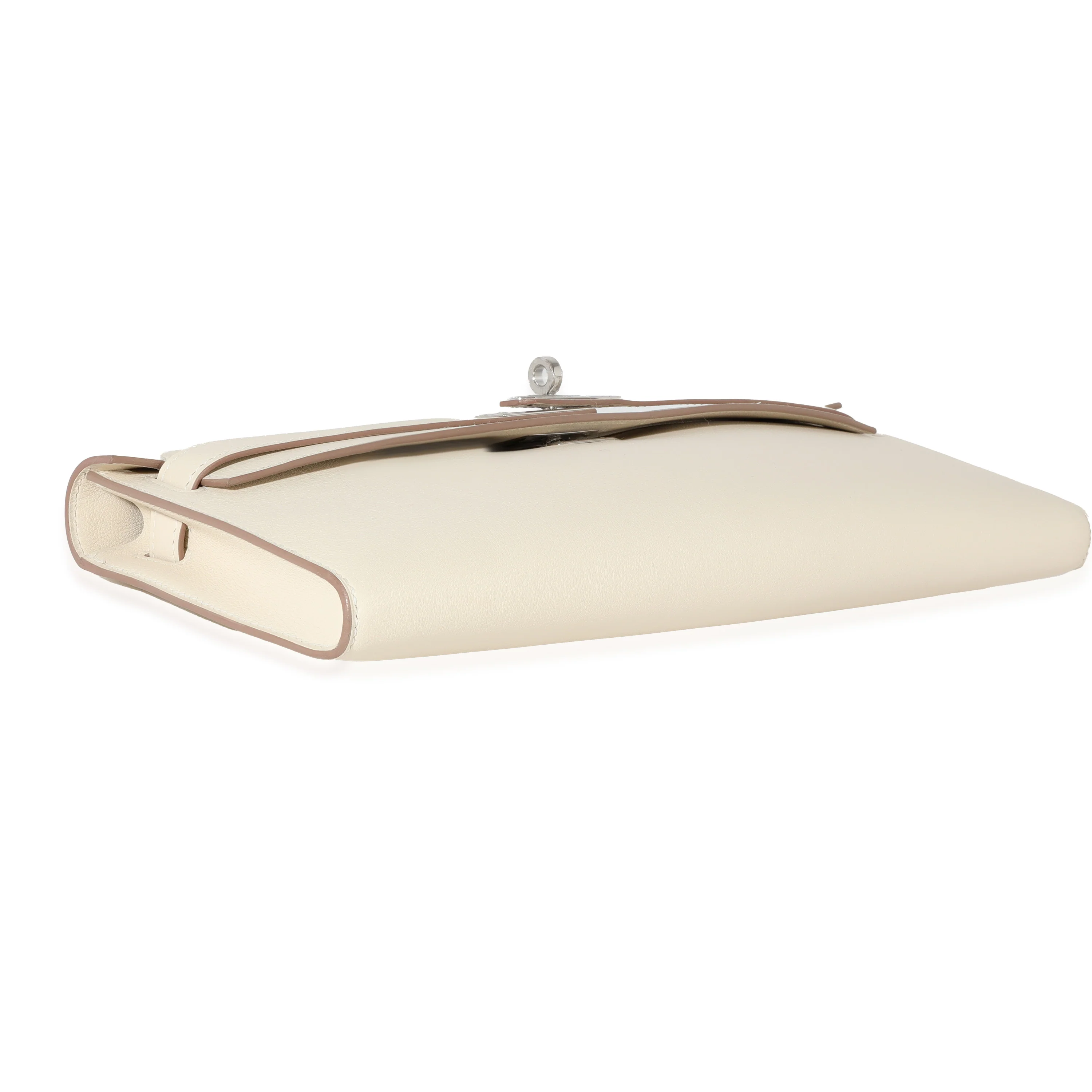 Hermès Craie Swift Kelly Cut Clutch PHW - Image 5