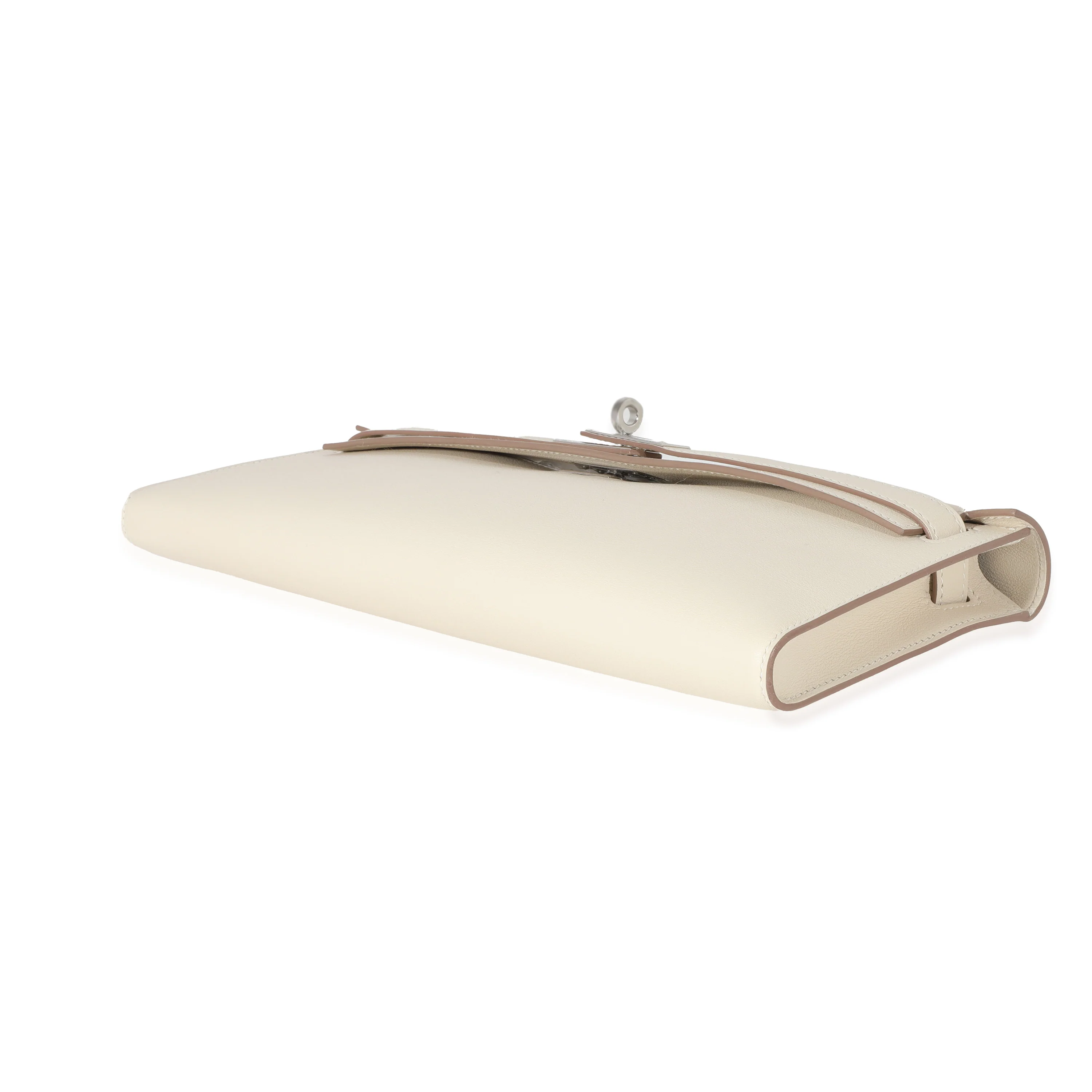 Hermès Craie Swift Kelly Cut Clutch PHW - Image 6