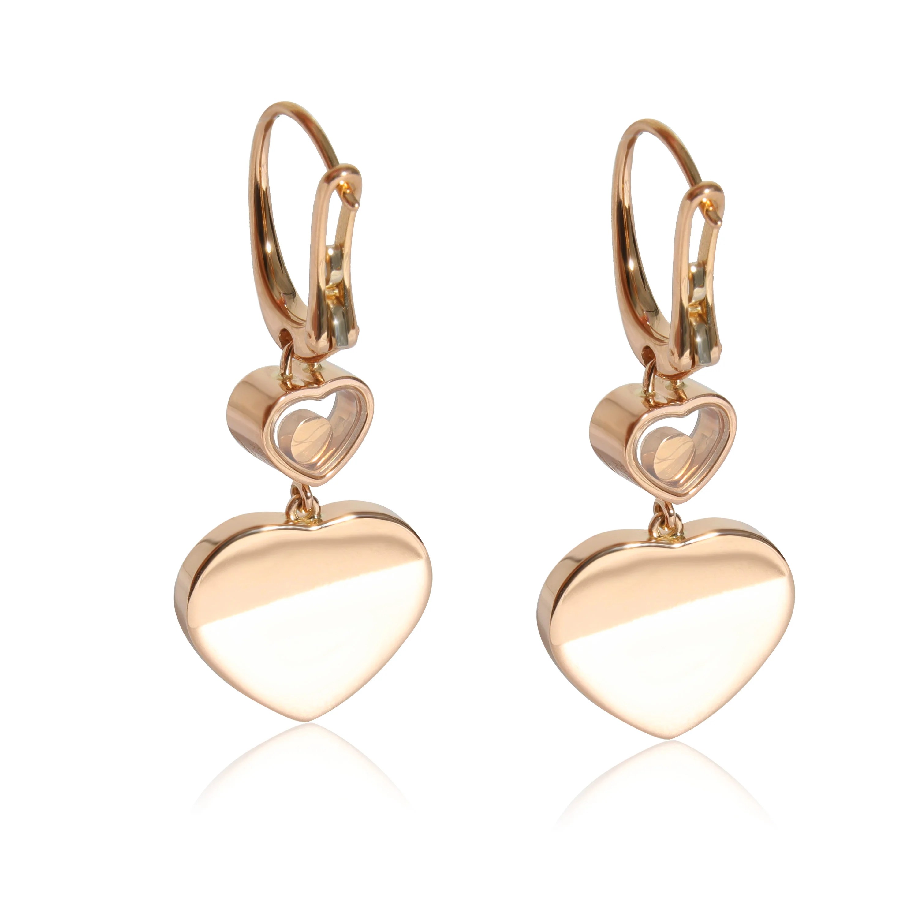 Chopard Happy Hearts Earrings in 18k Rose Gold 0.9 CTW - Image 3