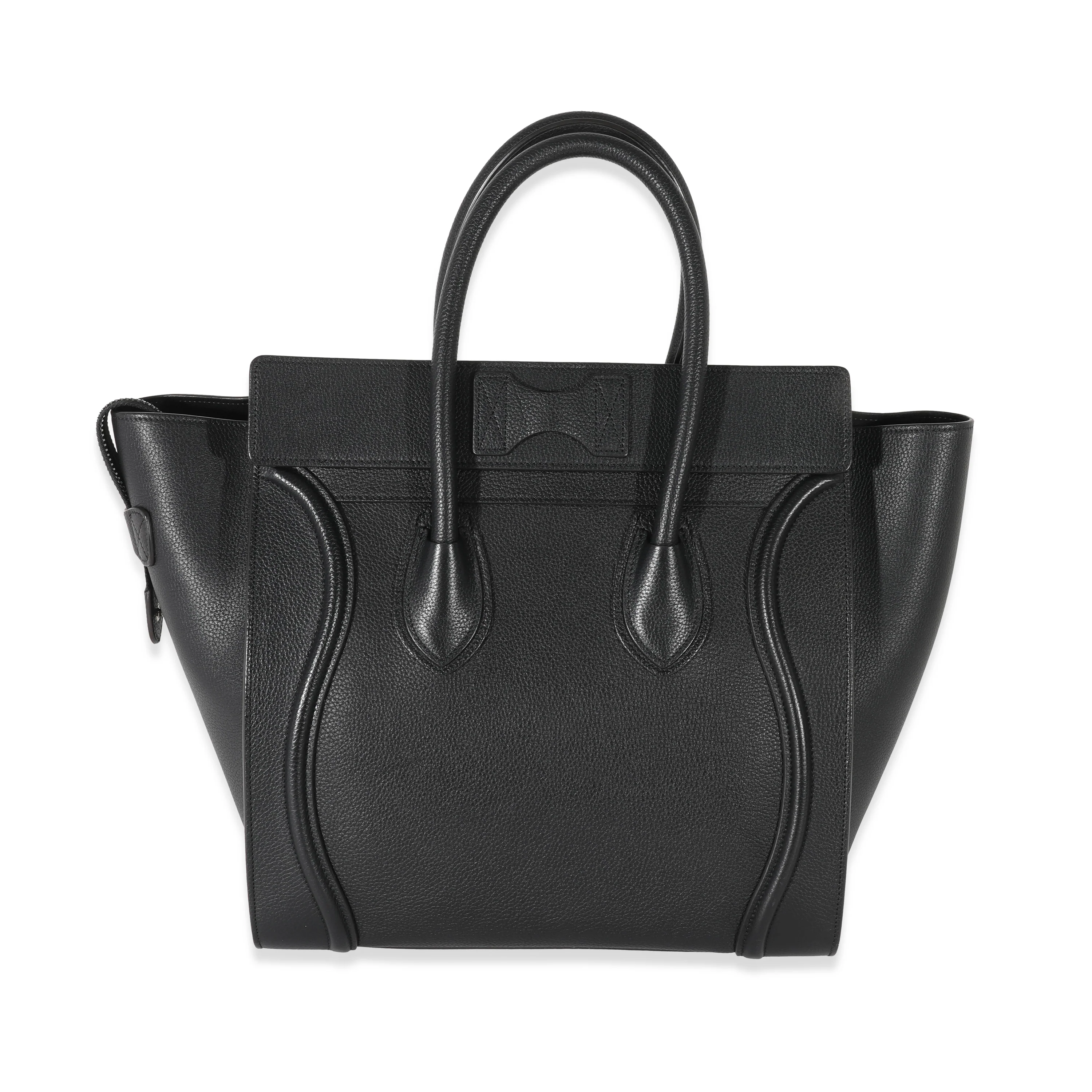 Celine Black Drummed Calfskin Mini Luggage - Image 3