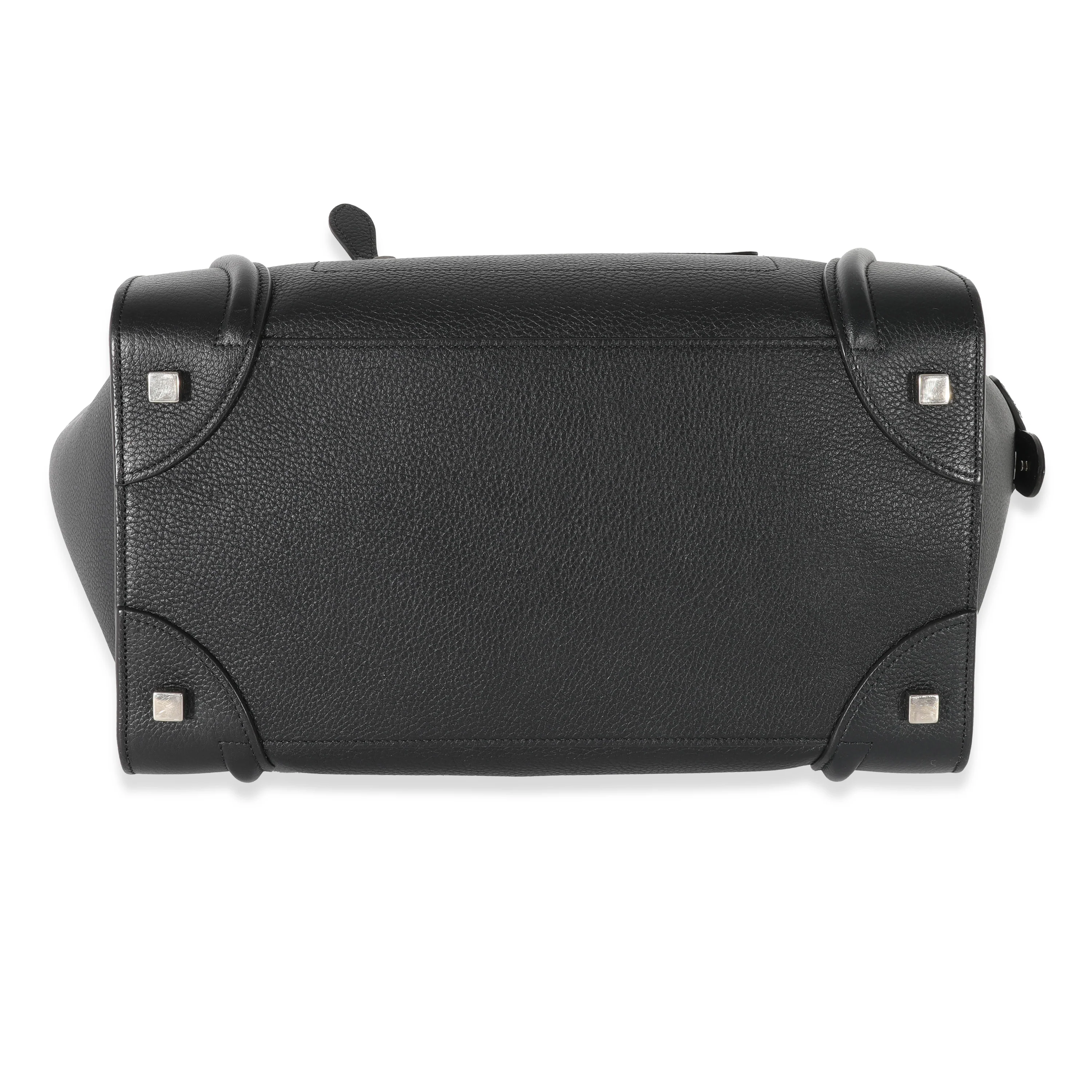 Celine Black Drummed Calfskin Mini Luggage - Image 4