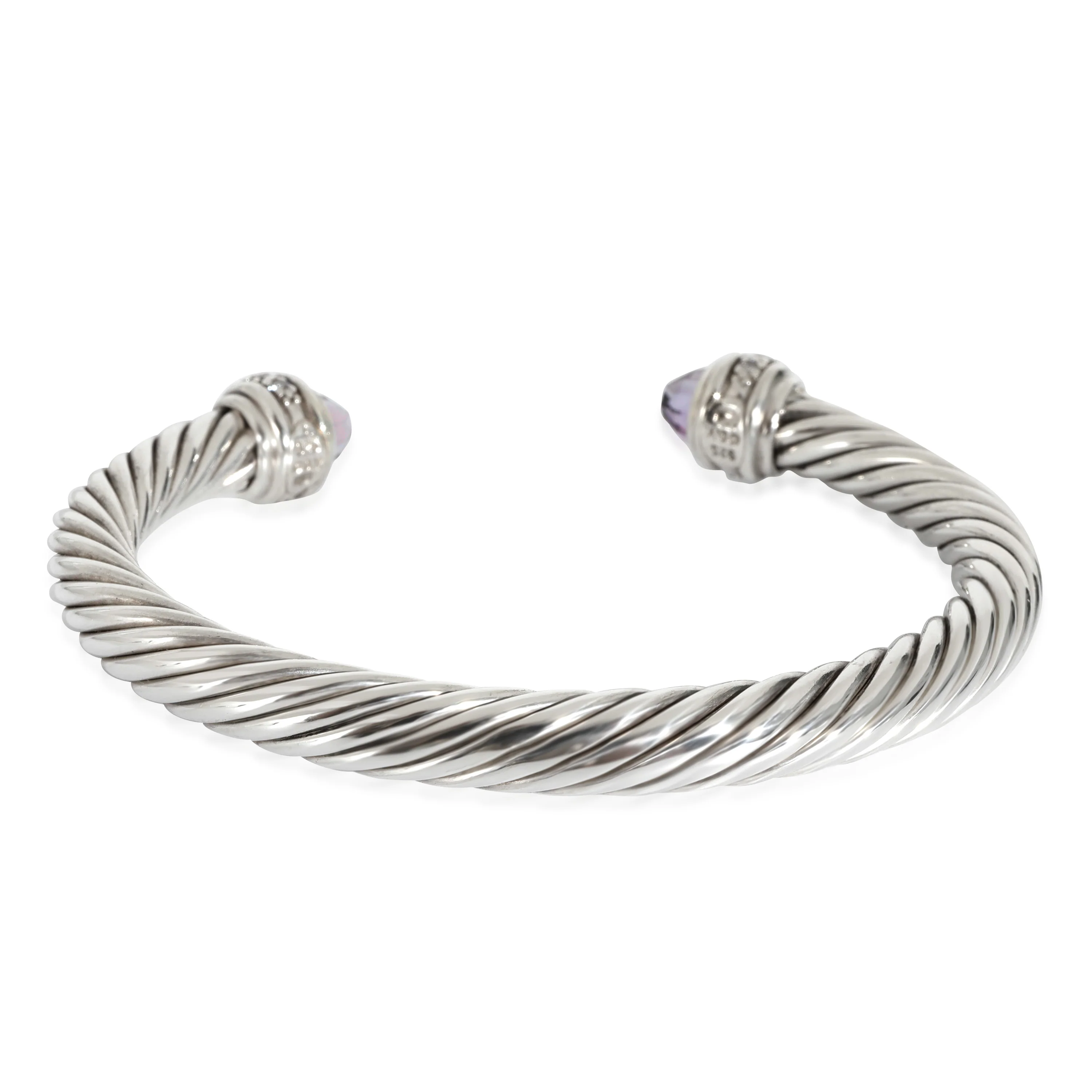 David Yurman Cable Classics Bracelet with Amethyst in Sterling Silver 0.41 CTW - Image 4