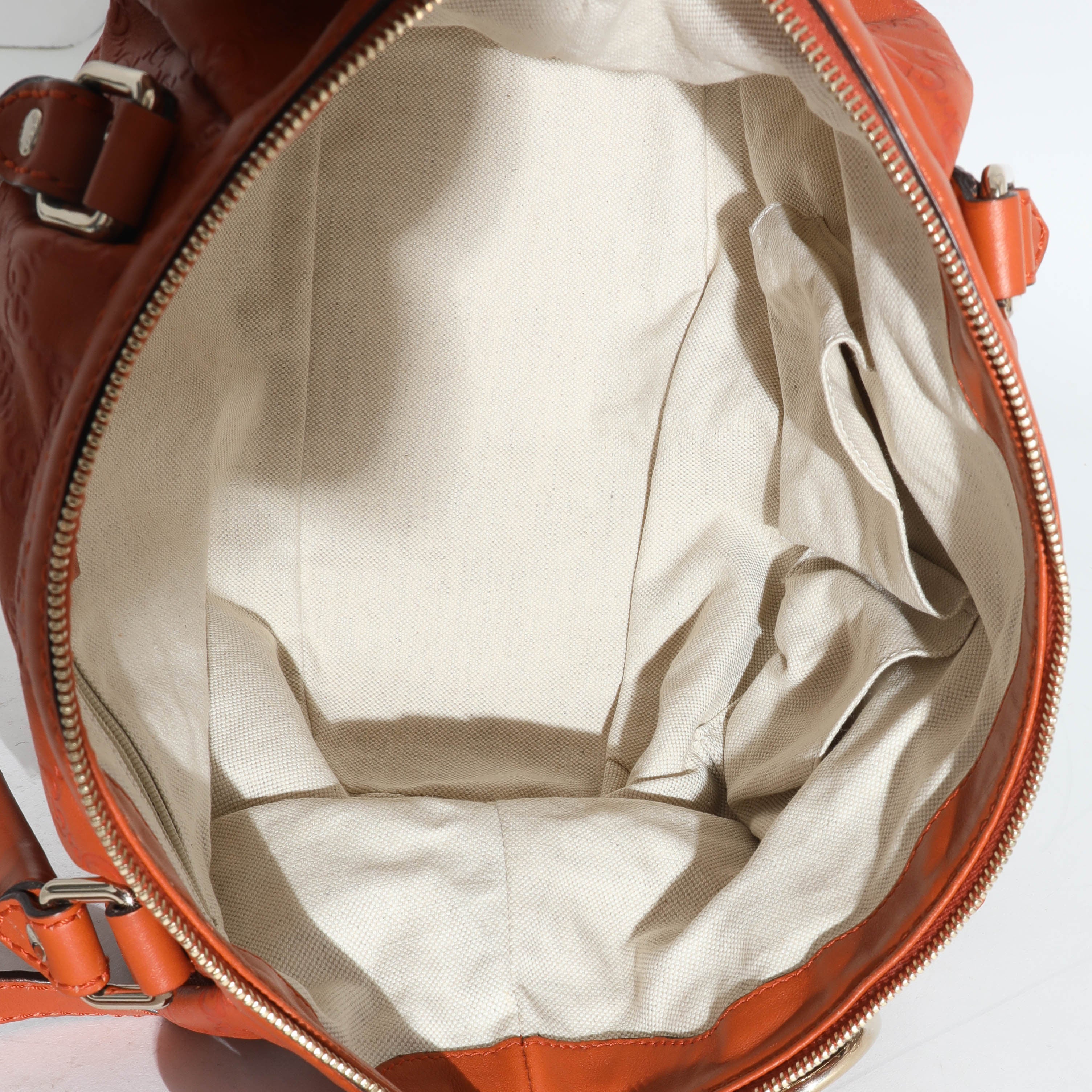 Gucci Orange Leather Guccissima Sukey Tote - Image 8